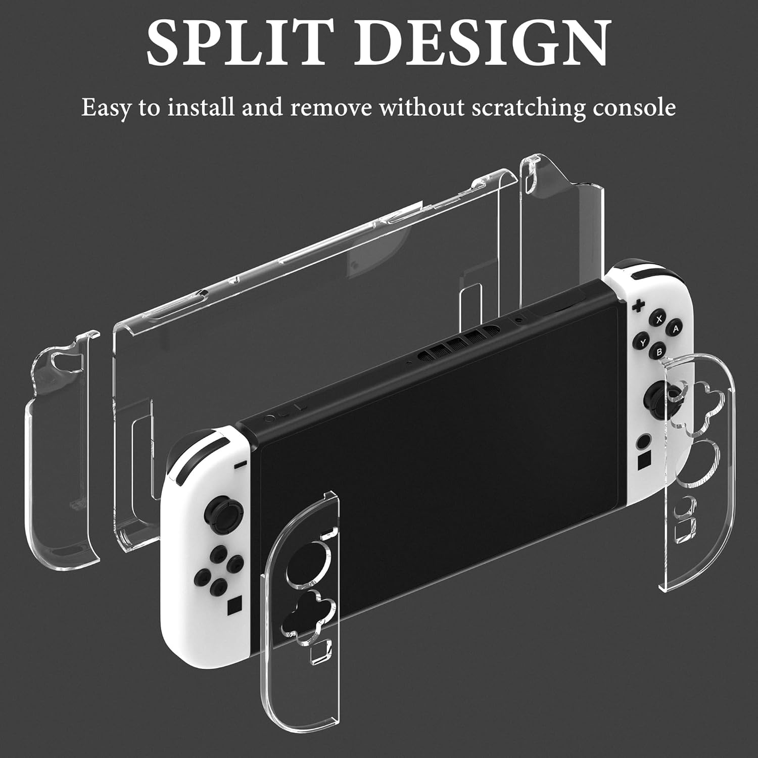 Geekria Protective Set Compatible with Nintendo Switch 2, Travel Carrying Case & HD Clear Screen Protector, Including Non-Slip Rocker Cover, Game Accessories Kit (White) image number 5