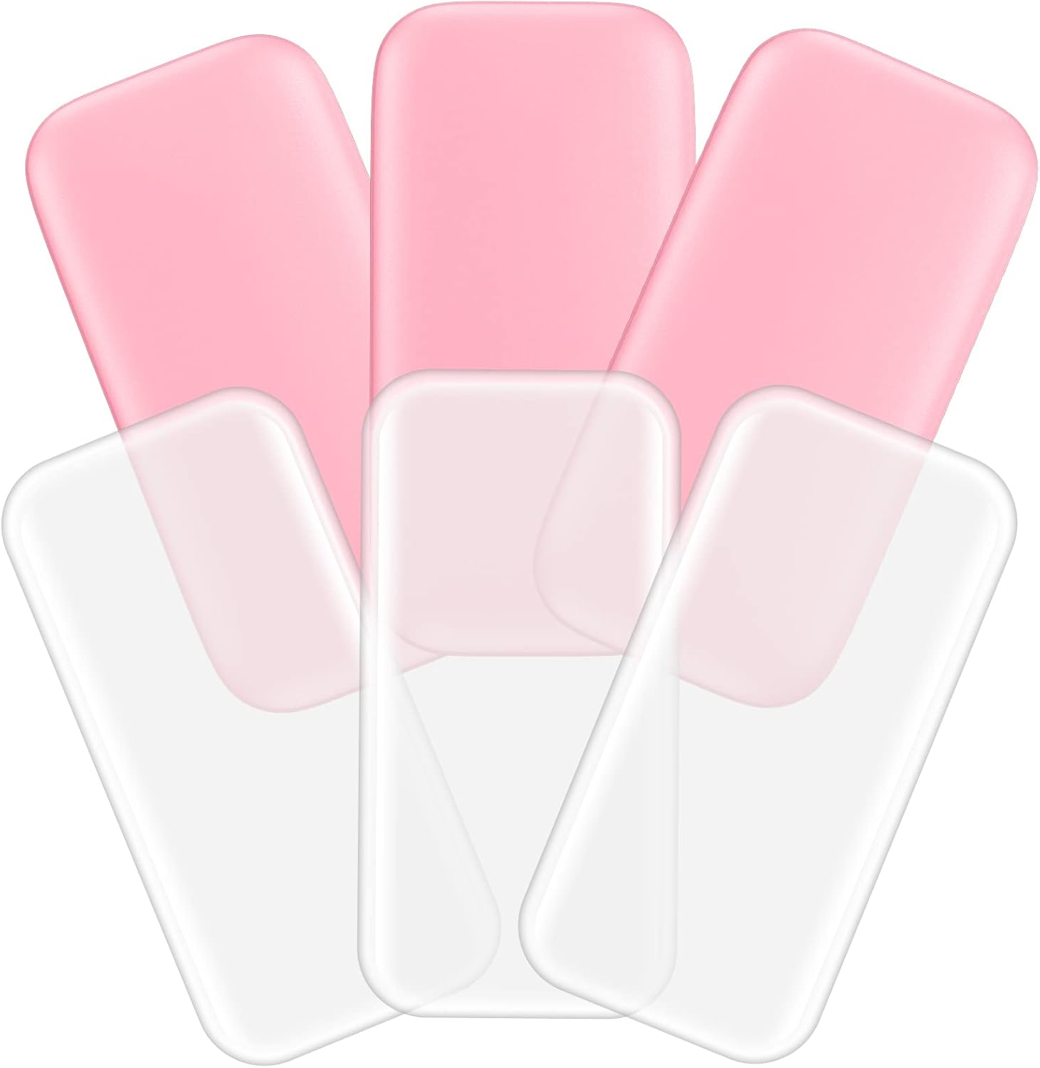 YEAJOIN 6PCS Silicone False Eyelash Holder Pads for Eyelash Extensions Loose Lash, Reusable Eyelash Extensions Tools, Transparent and Pink image number 3