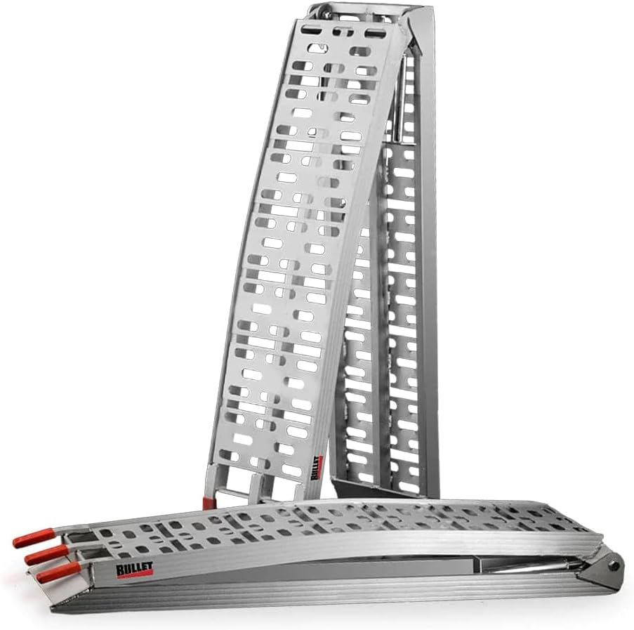 Pair of 2.3M Aluminum Loading Ramps with Supporting Legs, 1360Kg Total Capacity image number 2