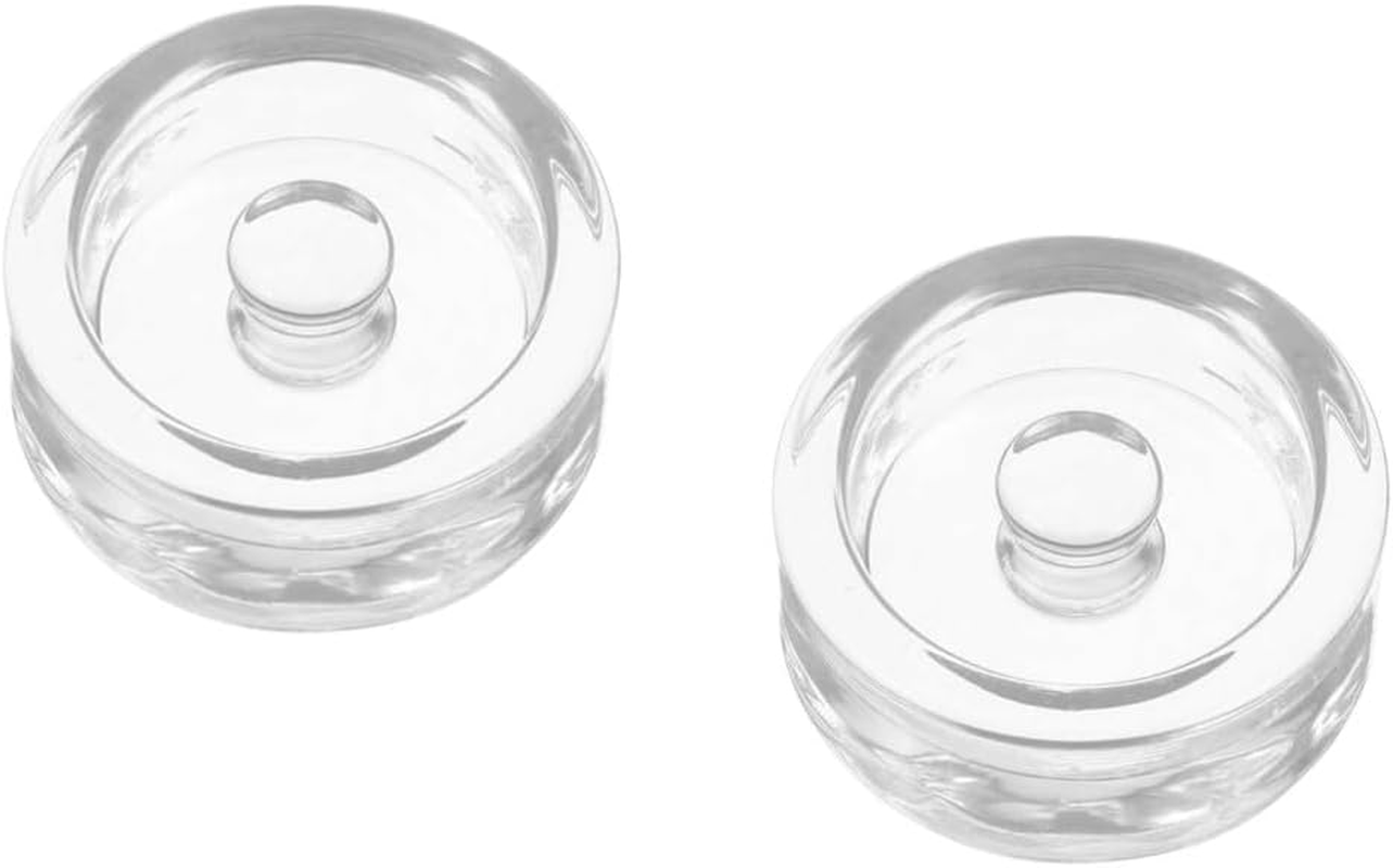 Naisfei Glass Fermentation Weights with Easy Grip Handle,2 Pack Fermented Glass Jar Kimchi Heavy Stone Pickling Jars Weights Mason Jars Fermenting Lids image number 3