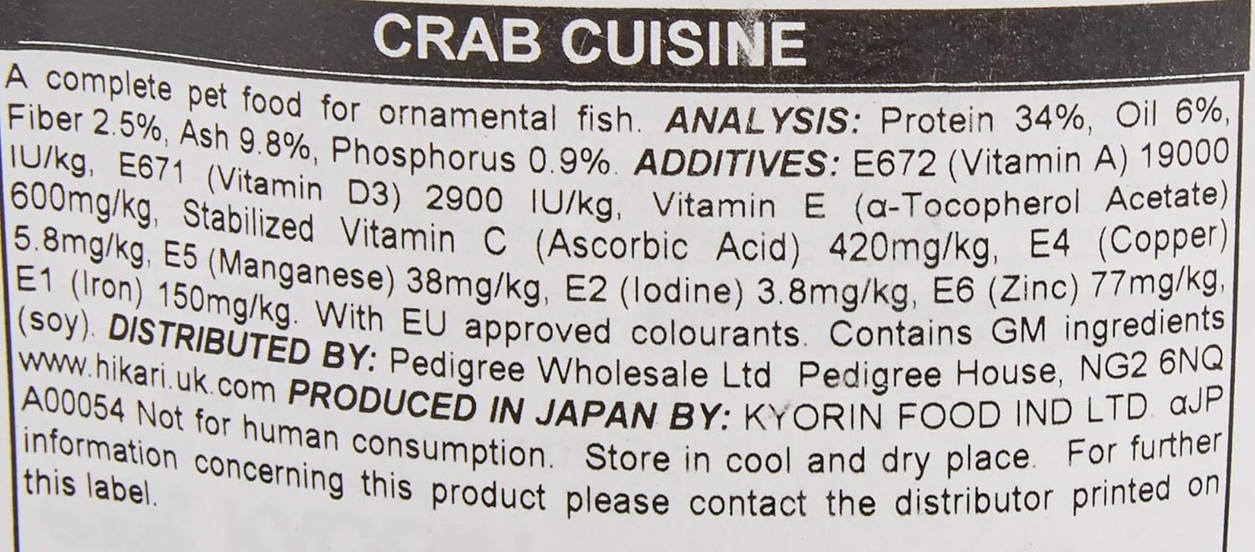 Hikari USA SHK27309 Crustaceans Crab Cuisine Mineral Enriched Sticks, 50Gm image number 2