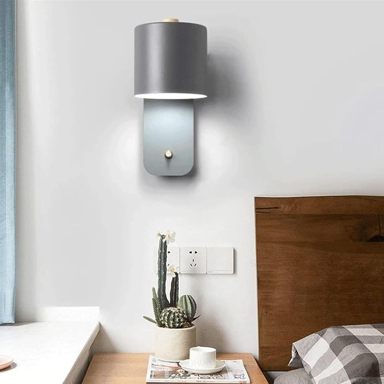 LED Outdoor Wall Light IP65 Waterproof Long Wall Lamp Black Minimalist Exterior Wall Sconce Aluminum outside Indoor for Gardens Villa Stairs Patio Garage Living Room (Natural Light,41Cm) XXZ image number 1