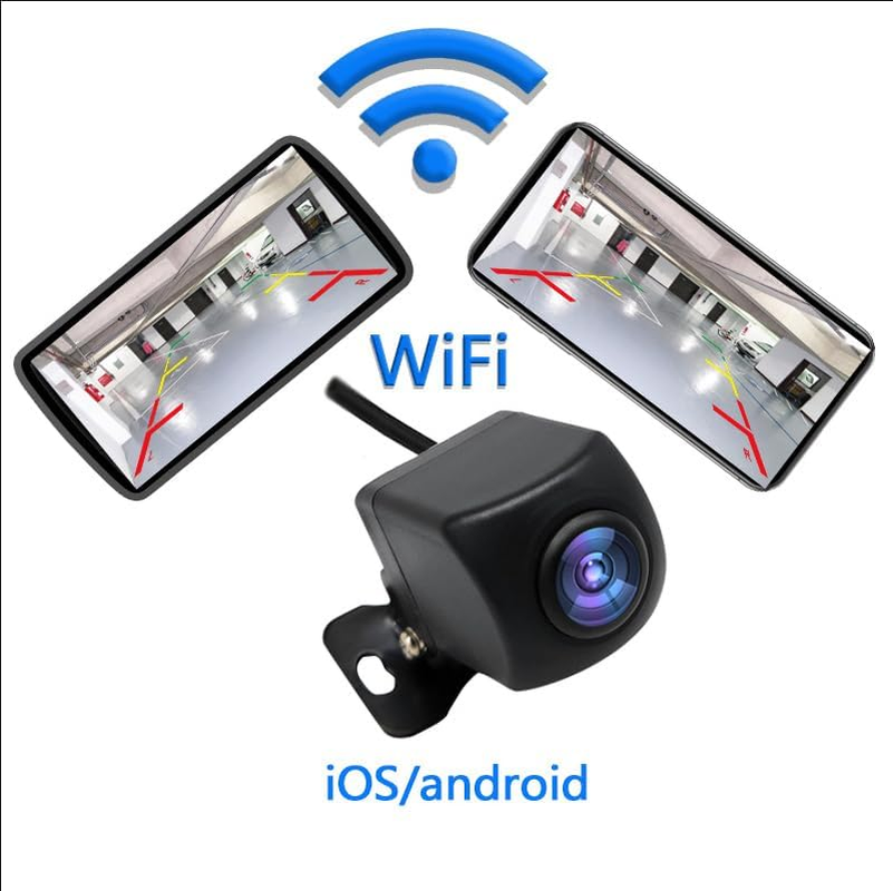 Wifi Reversing Camera Dash Cam, Wide-Angle Starlight Night Vision, Car Rear View Camera Mini Body, Water-Proof Tachograph for Iphone and Android image number 4