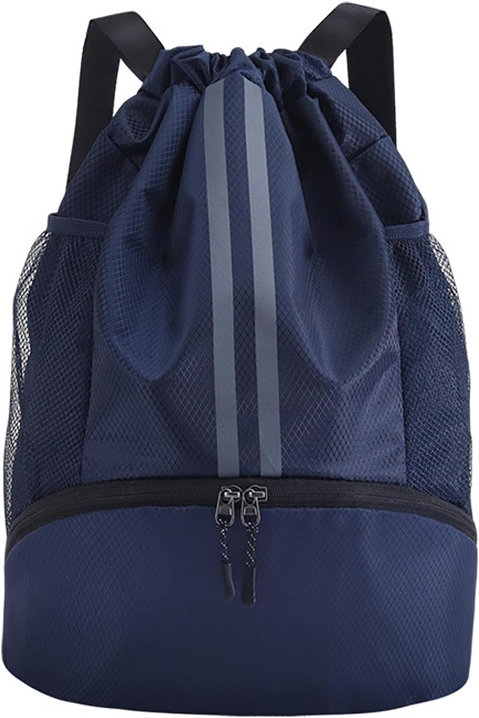 Sports Drawstring Backpack,Water Resistant Lightweight String Gym Bag with Shoes Compartment and Wet Proof Pocket for Women Men.
