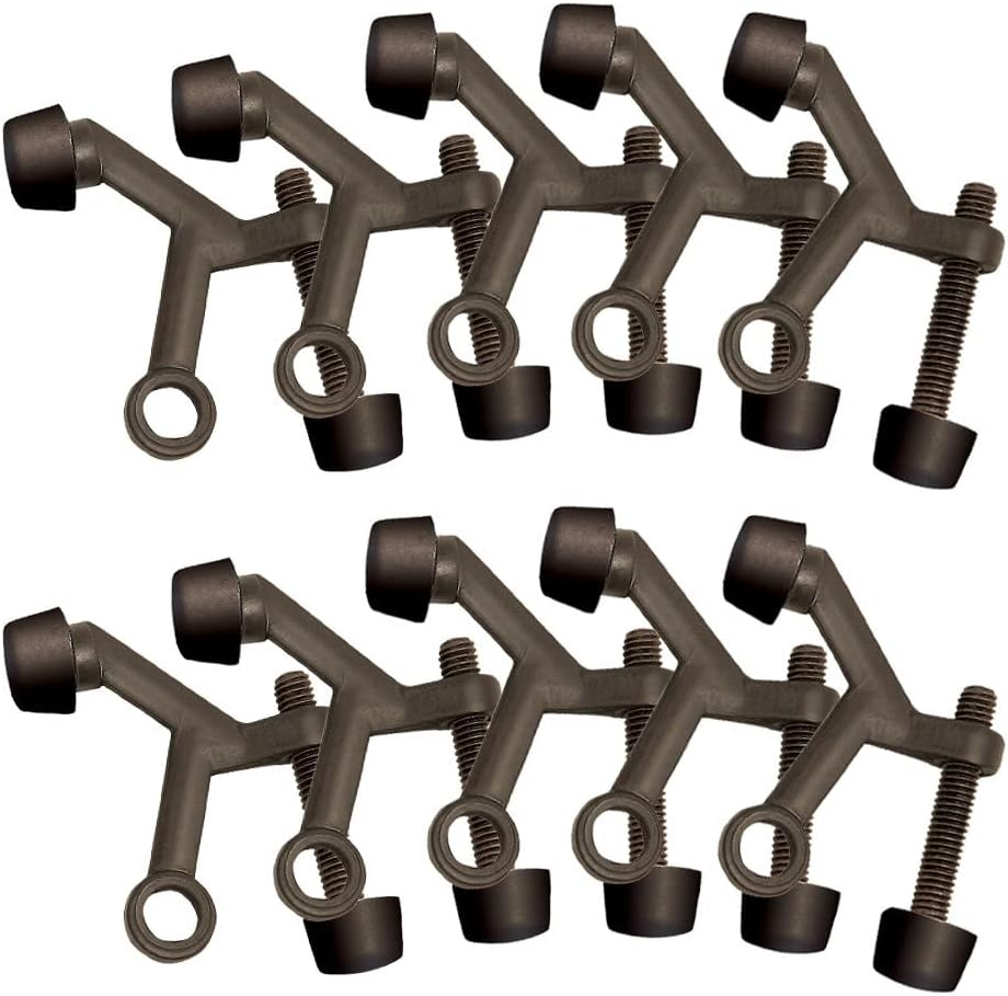 Design House 181800 Standard Hinge Pin Door Stop, 10-Pack, Oil Rubbed Bronze, 10 Count