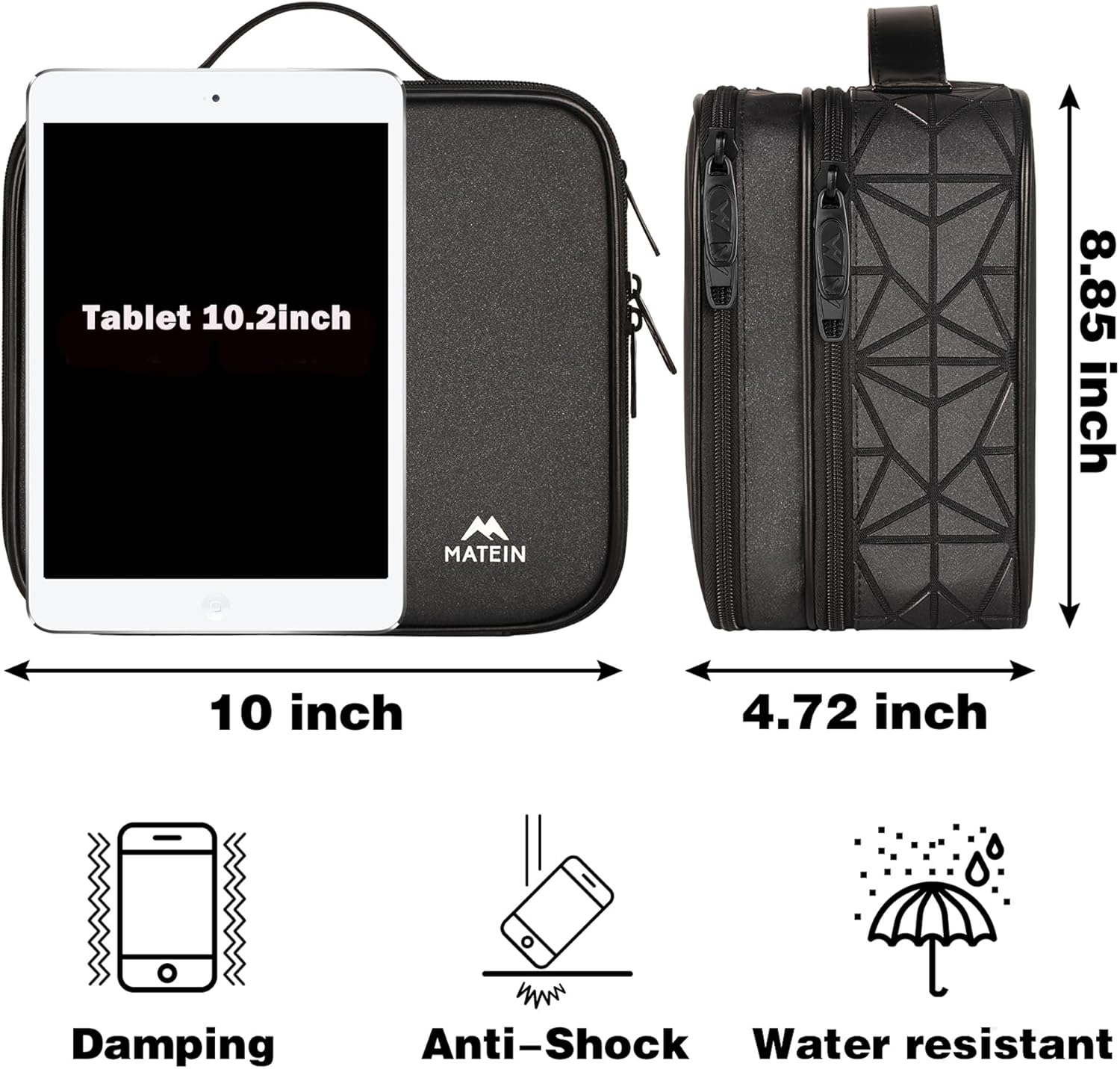 MATEIN Cable Organizer Bag, Waterproof Travel Electronic Storage with Adjustable Divider, Shockproof Portable Double Layer Tech Bags Carrying Case for Cord, Earbuds, Charger, SD Card, Tech Gifts image number 3