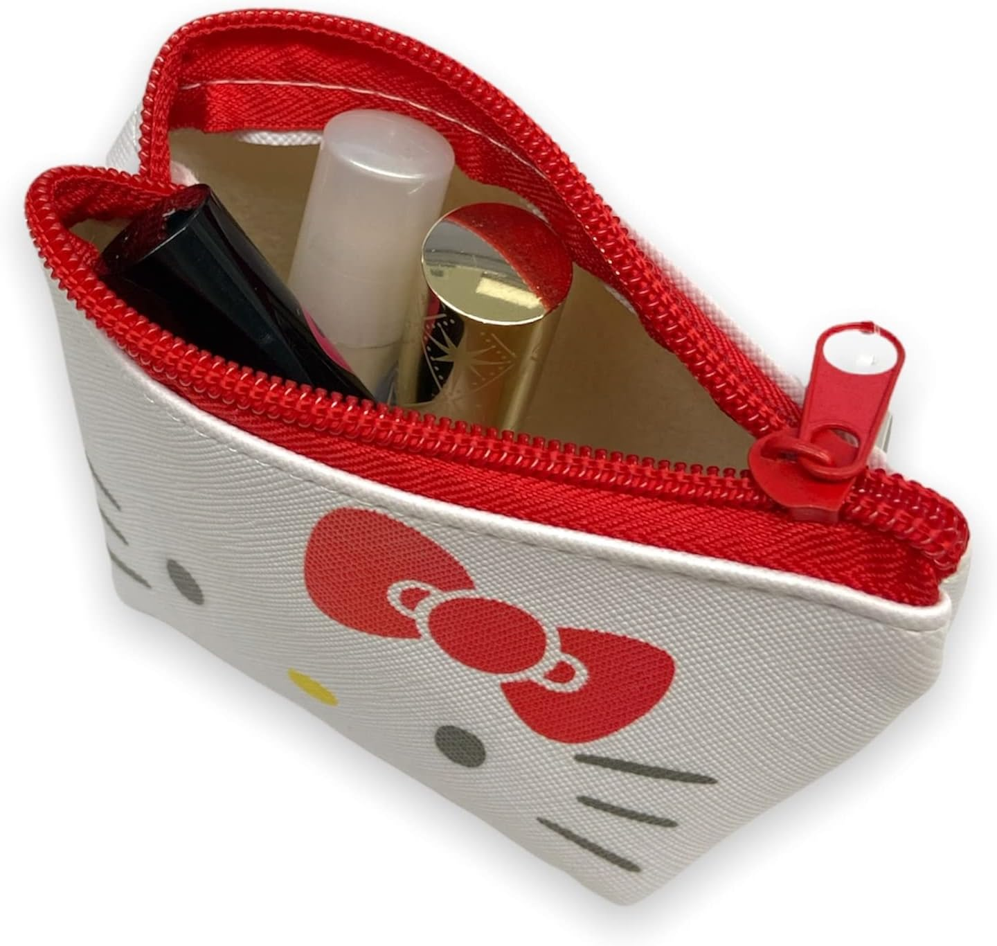 Sanrio Hello Kitty Face Boat Type Cosmetics Small Pouch Bag 4.3 in (W) &times; 3 in (H) &times; 2 in (D)