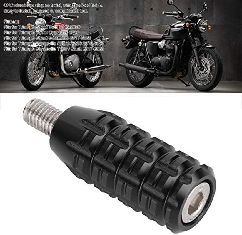 POCREATION Gear Shift Lever Pedal, Original Standard Enlarger Foot Peg Fits for Triumph Street Scrambler Bonneville T100(Black) image number 3