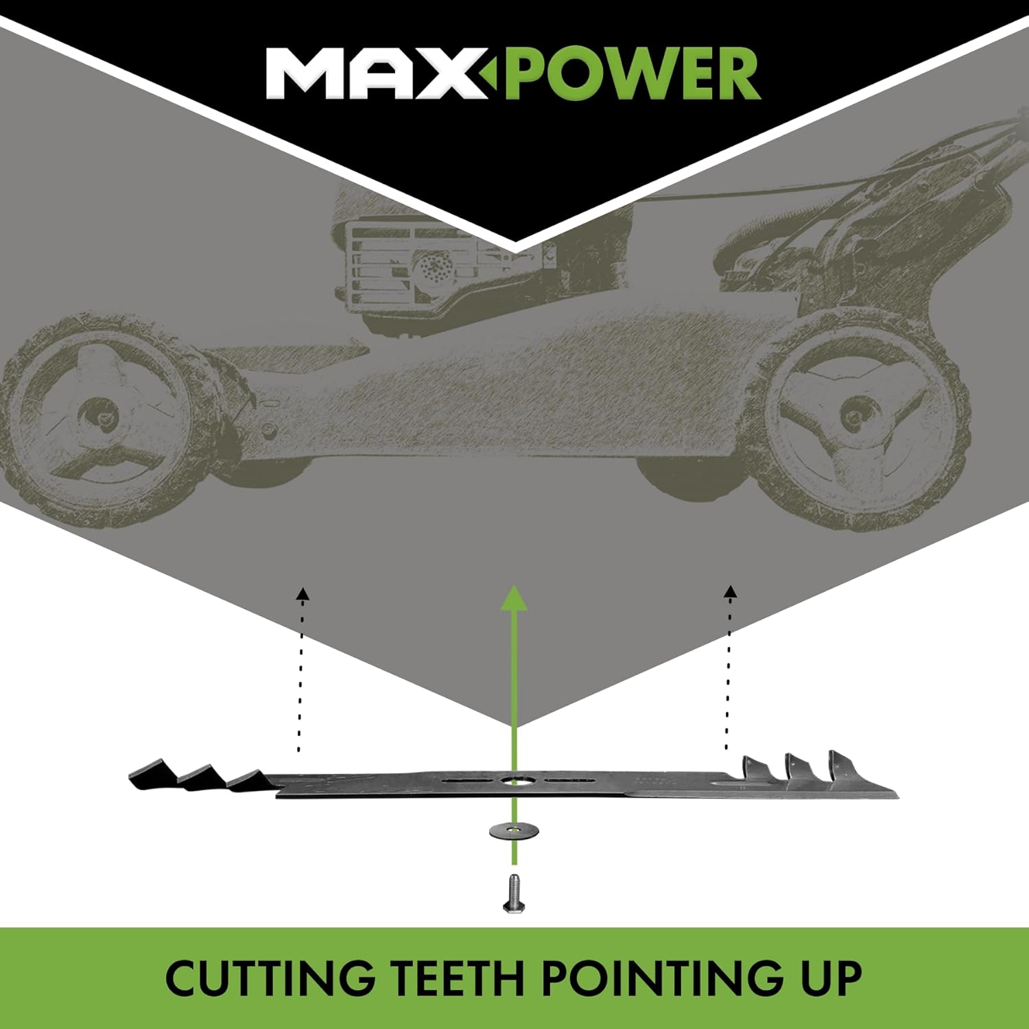 Maxpower 331376XB Commercial Mulching Blade for 22 Inch Cut Toro Replaces 108-9764-03 image number 2