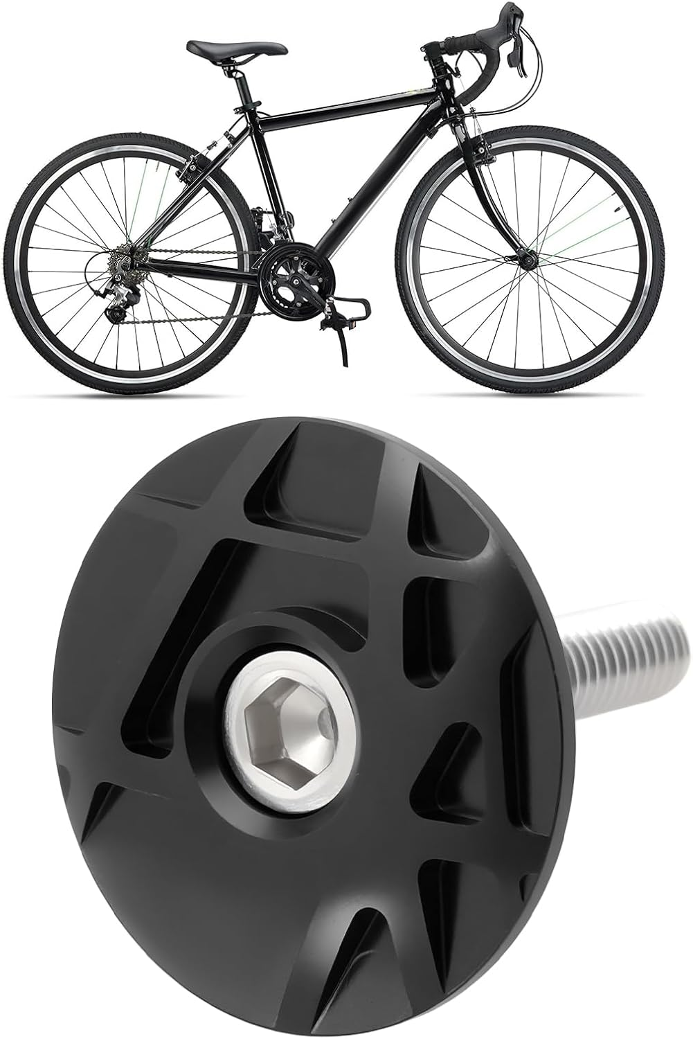 Aluminum Ahead Cap Bicycle Headset Top Cap Suitable for 28.6 Front Fork Mountain Bikes Road Bikes image number 6