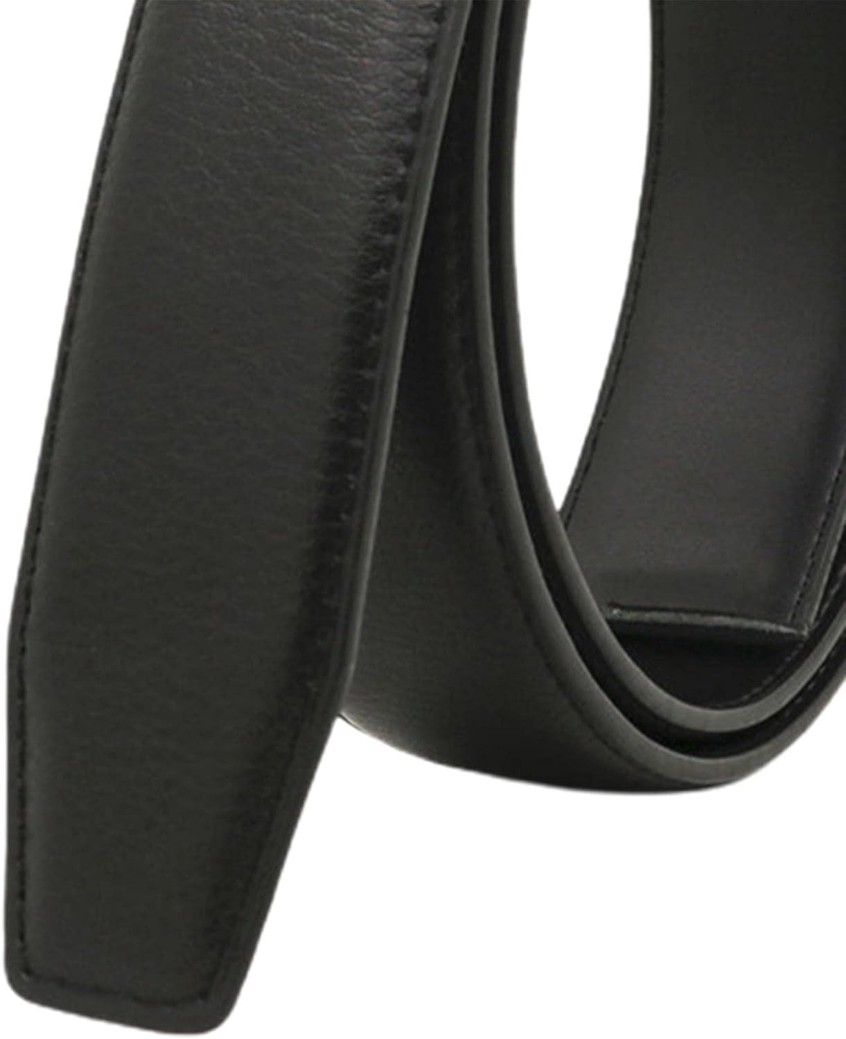 Perfeclan Vintage Style Mens Belt, DIY without Buckle Solid Color Waistband 33Mm Width 120Cm Waist Belt Dress Casual Adults Replacement - White image number 7