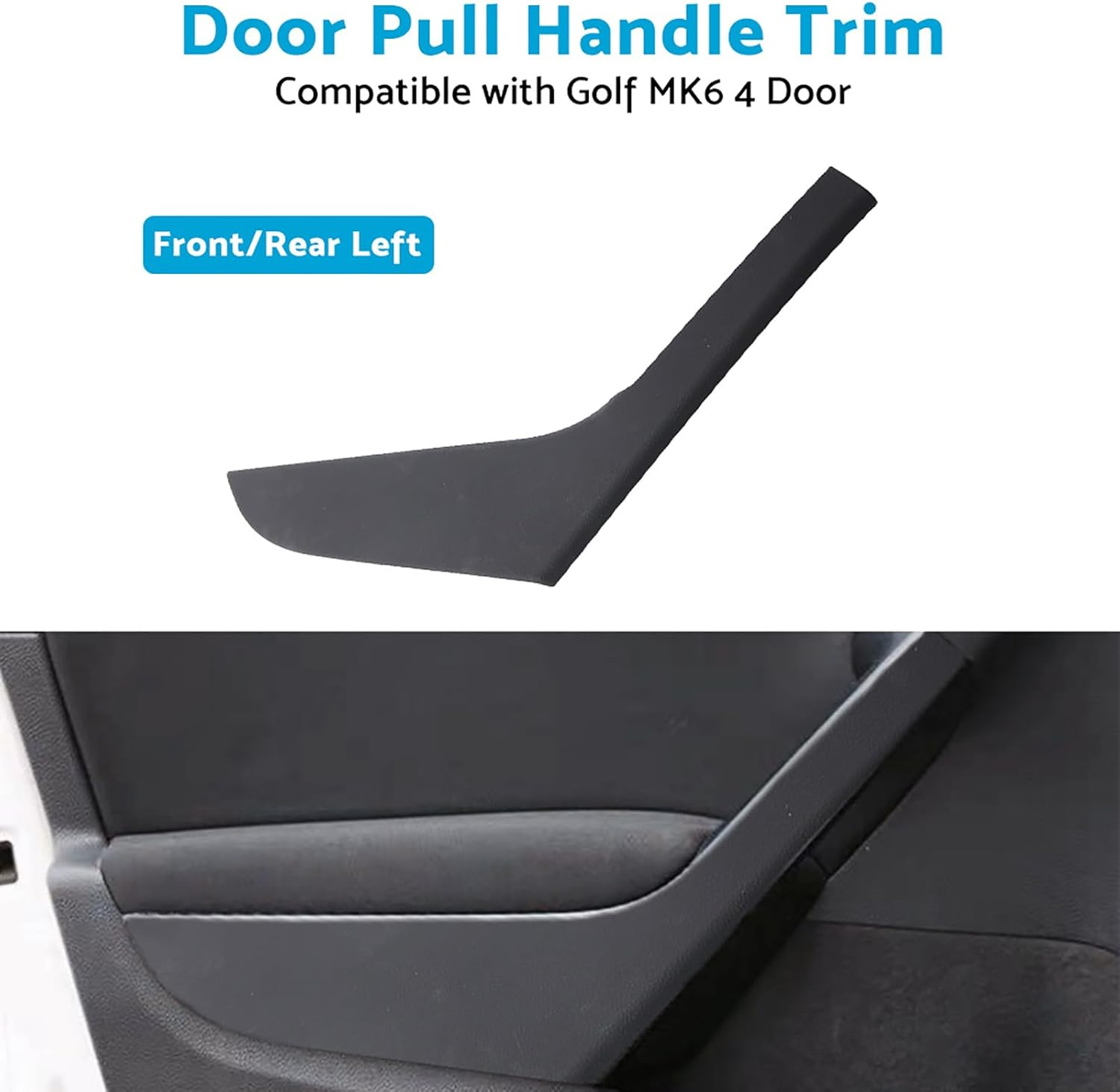 MAX COOL Car Interior Inner Door Handles Pull Trim Compatible with Volkswagen Golf MK6 2009-2013, Front Left Side image number 2