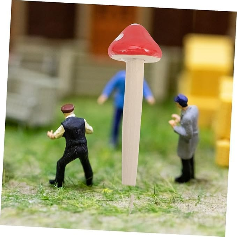 Ksngtixe 3-Pack Ceramic Mushroom Figurines - Colorful Spotted Gradient Garden Decor for Fairy Gardens, Plant Pots & Outdoor/Indoor Use image number 3