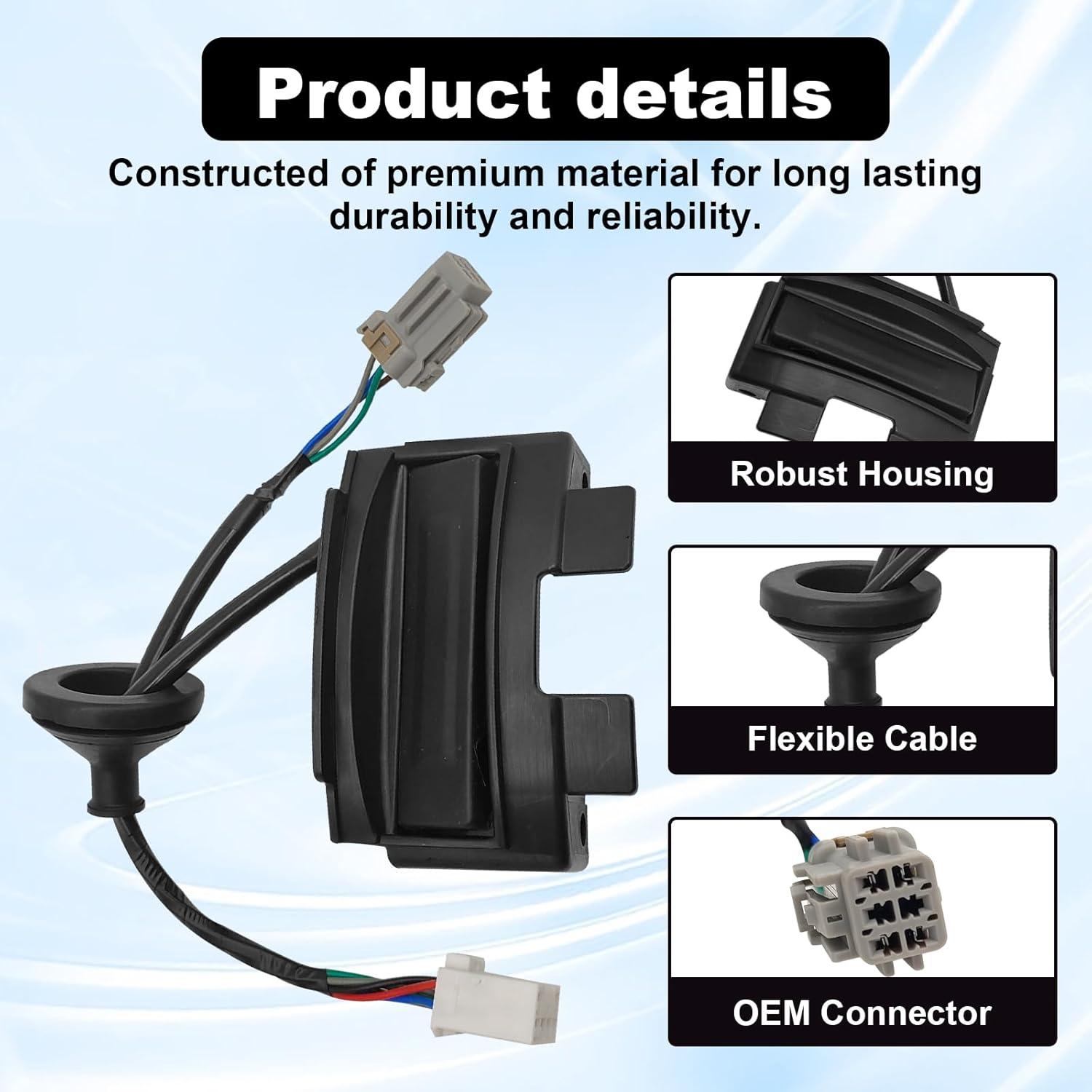 Hatch Button Trunk Latch 81260-2V010, Rear Trunk Hatch Release Switch Buttons outside HDL Lock Assembly Compatible with Hyundai Veloster 1.6L 2012 2013 2014 2015 2016 2017-T Lid with Camera image number 1