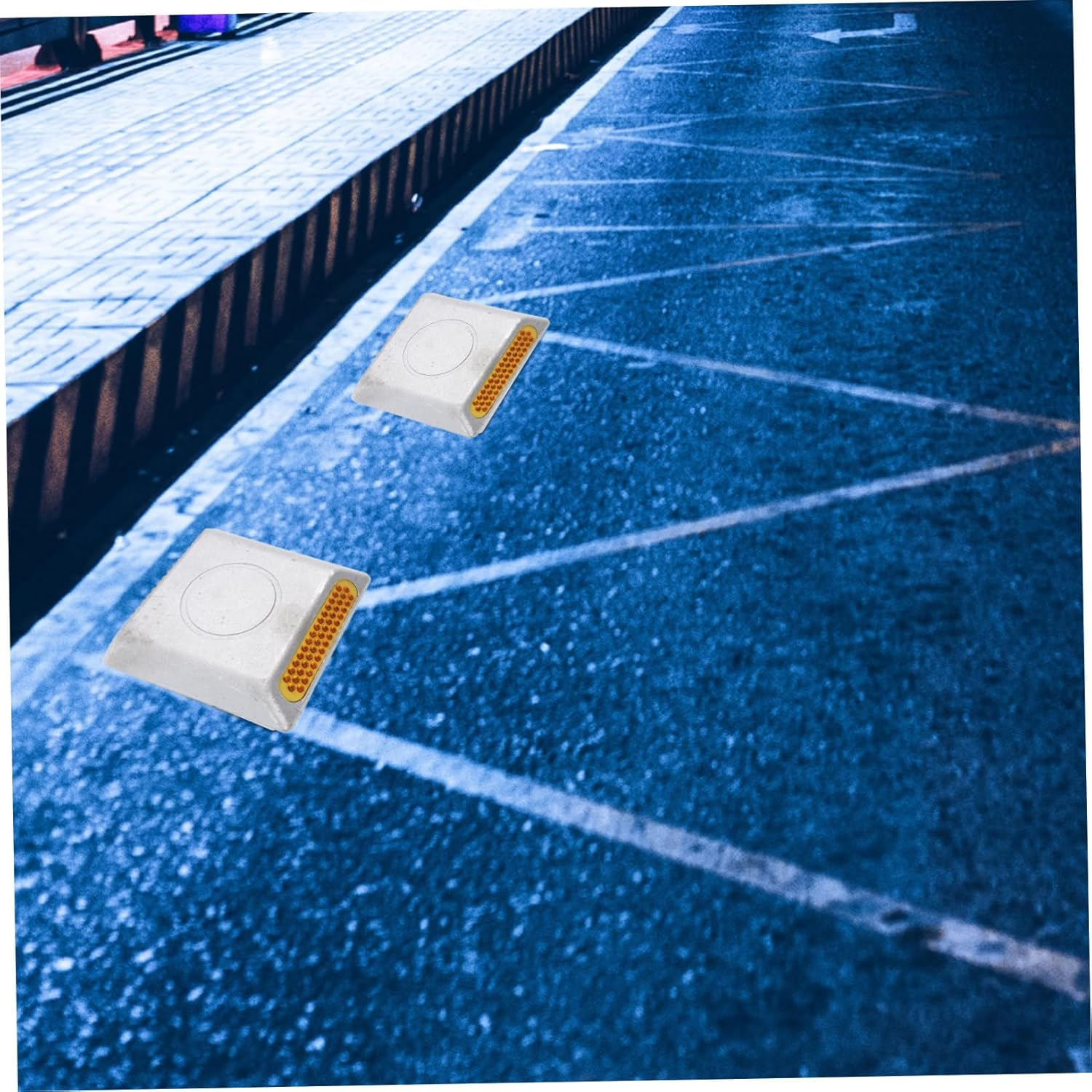 BESPORTBLE Reflective Road Sign Driveway Marker Reflective Strip Aluminum Safety Reflector High Visibility for Roads image number 6