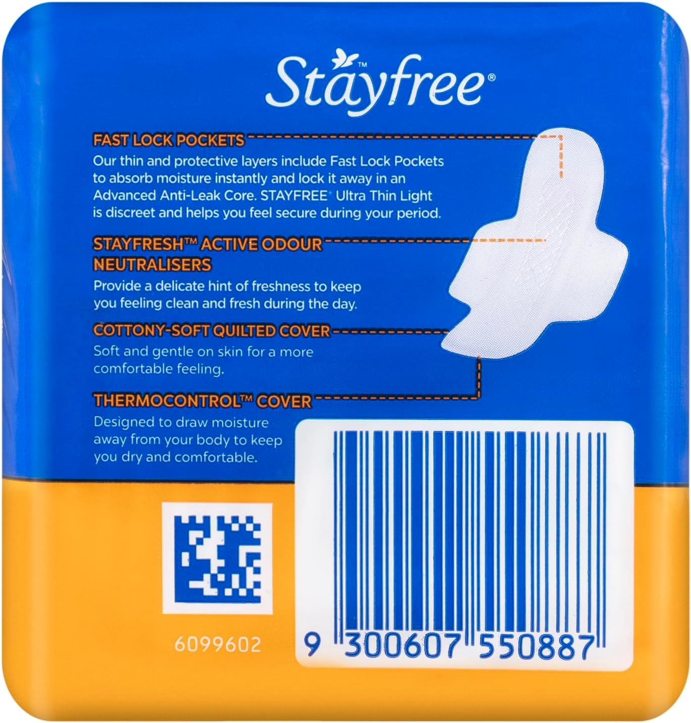 Stayfree Ultra Thin Light Pads with Wings 16 Pack image number 1