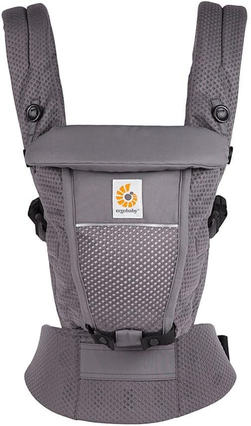 Ergobaby Adapt Carrier for Newborns from Birth, 3 Positions Softflex Mesh, Ergonomic Baby Front-Inward and Back Carry Position, Graphite Grey image number 5