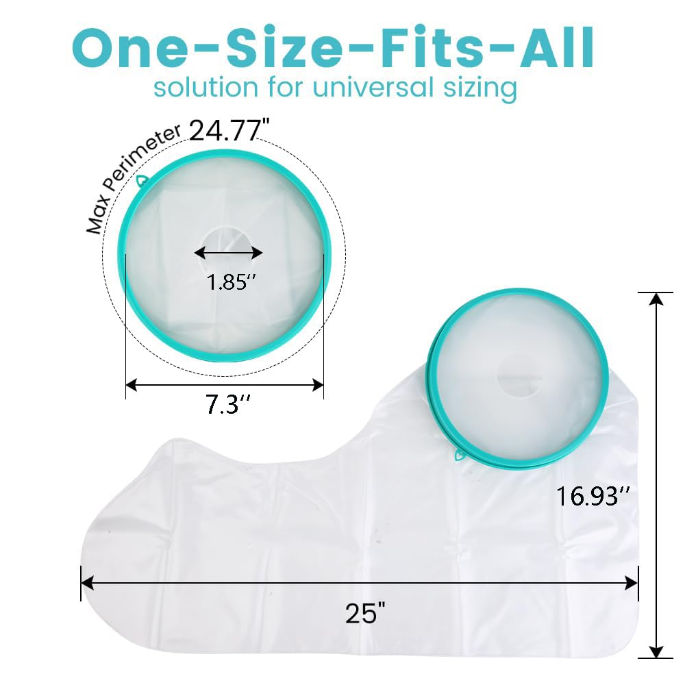 Waterproof Cast Covers for Shower Arm, Watertight Arm Protector Cover, Elbow Injury, Wrist, Post Surgery, Reusable, Elastic, Easy to Use Protect Arms in Bath - Leg image number 5