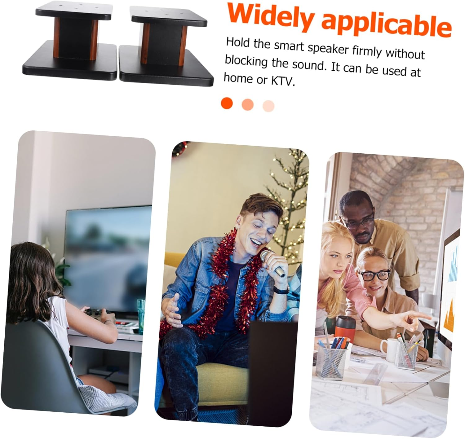 CHILDWEET Floor-Standing Speaker Stand Practical Speaker Stand for Home Theater Use Heavy Duty Stability Cable Management Modern Tempered Glass Design for Surround Sound Systems image number 6