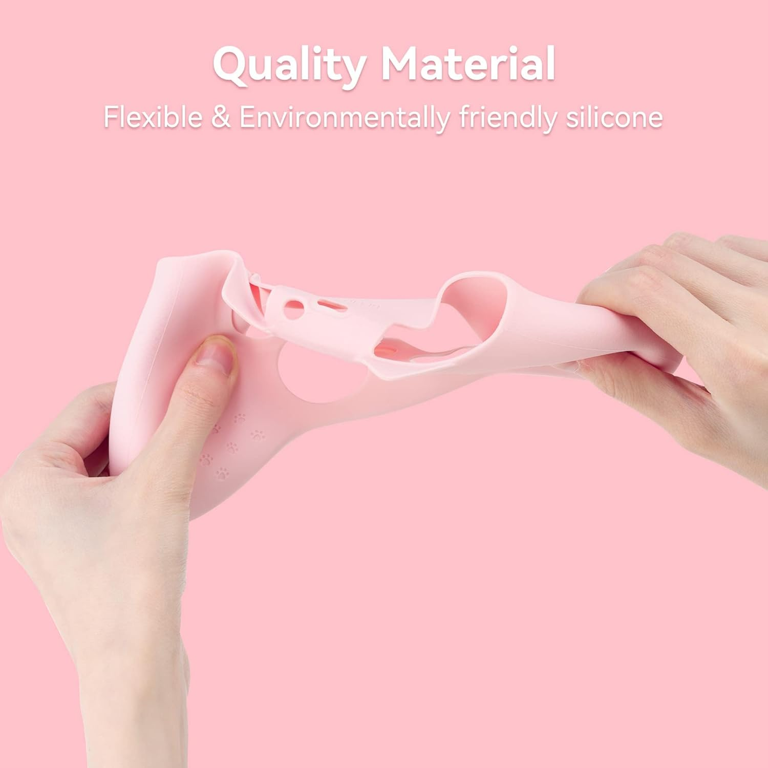Geekshare Cat Paw Controller Skin Grips Set Anti-Slip Silicone Protective Cover Skin Case Compatible with Xbox Series X Controller with 2 Thumb Grip Caps and 1 Sticker (Pink) image number 5