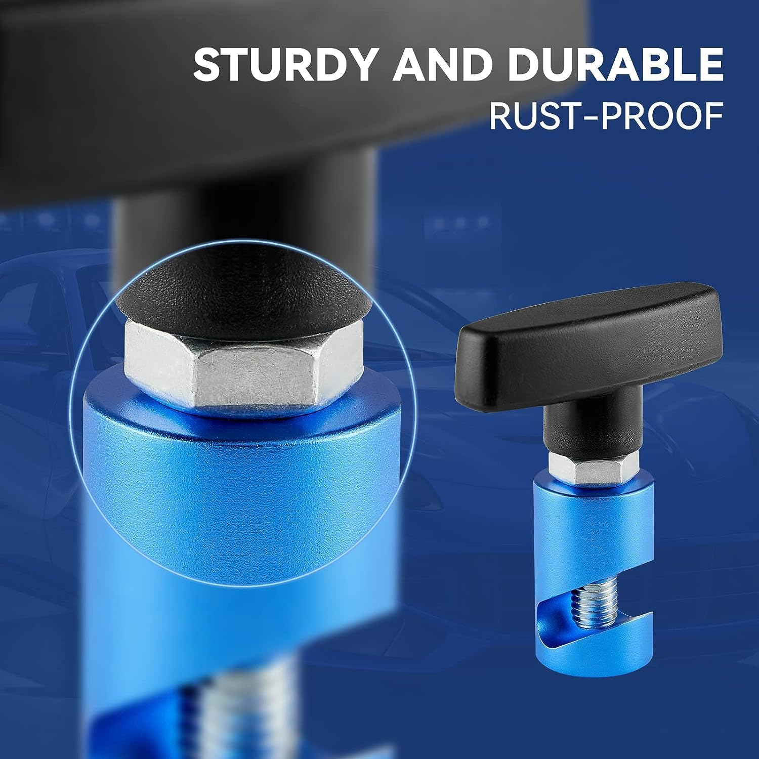 2 Pcs Car Hood Strut Clamp, High-Quality Aluminum Alloy Hood Lift Support Clamps with Brass Core Protection, Hood Stay Holder Hood Prop Lift Rod Piston Stop Tool, Gas Struts Tool image number 6