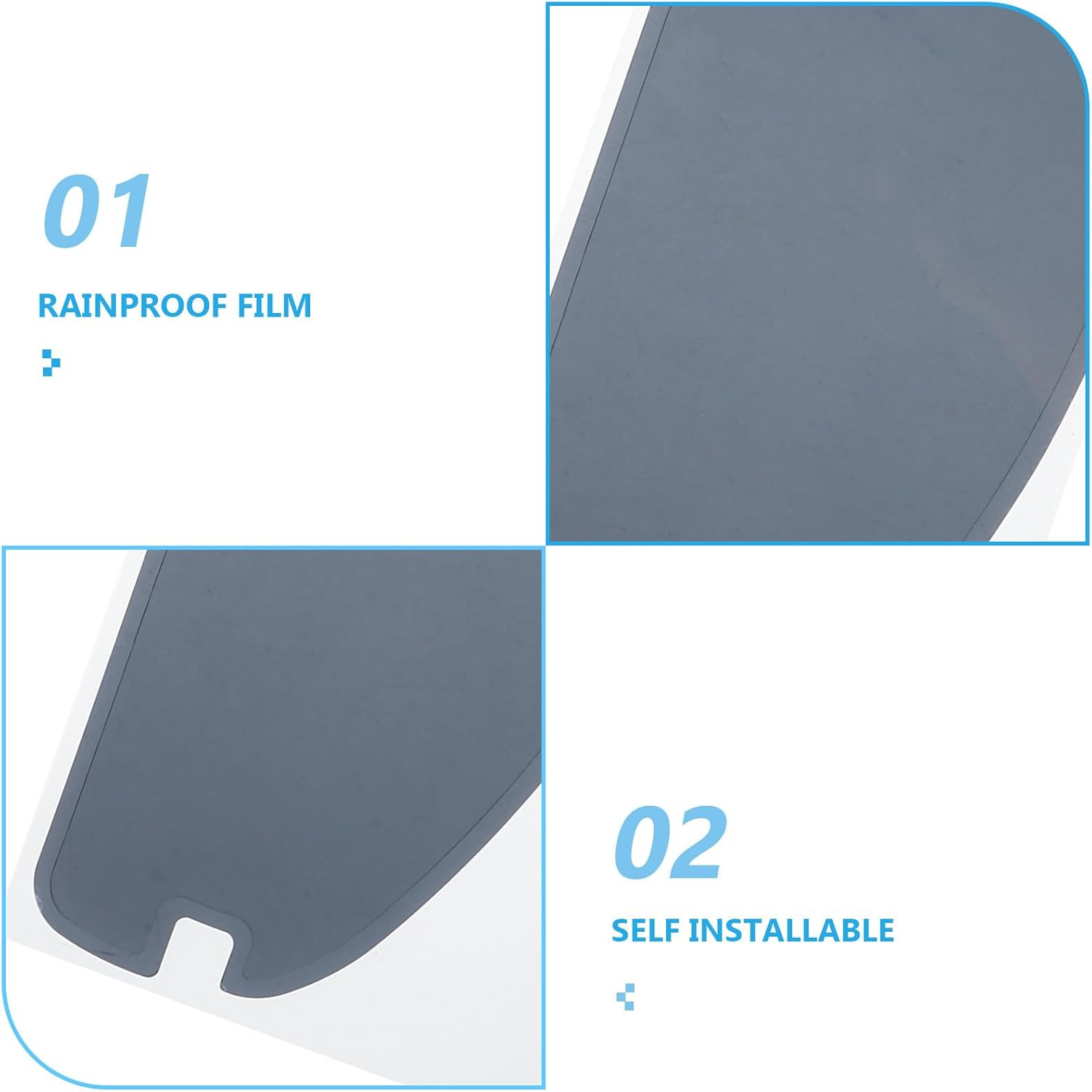 HAPINARY Anti-Fog Rainproof Film for Motorcycle Helmet Visor UV Protection Nano Coating Sticker Anti-Glare Patch Easy Installation Helmet Accessory for Clear Riding Safety image number 4