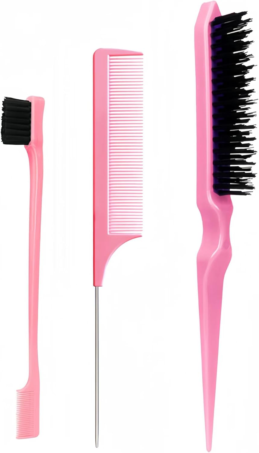 3Pcs Hair Brush,Slick Back Brush for Hair Can Care for Female Children Hair,Bristle Hair Brush Used to Remove Hair and Debris image number 3