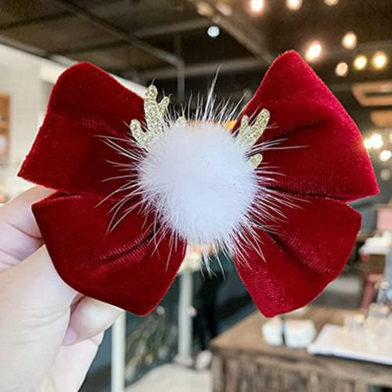 Christmas Hair Clips,Xmas Headbands Gifts,Hair Clip Christmas Bow Hair Clip for Girls Cute Hairpins Kids Barrettes Children Christmas Decorations Hair Accessories Gift