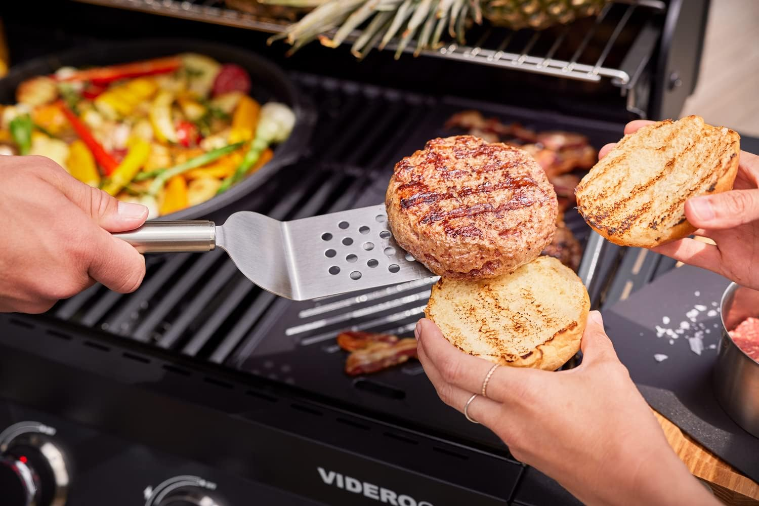 R&ouml;sle 25083 PRO Burger Press, Stainless Steel, 11X11X9 Cm image number 3