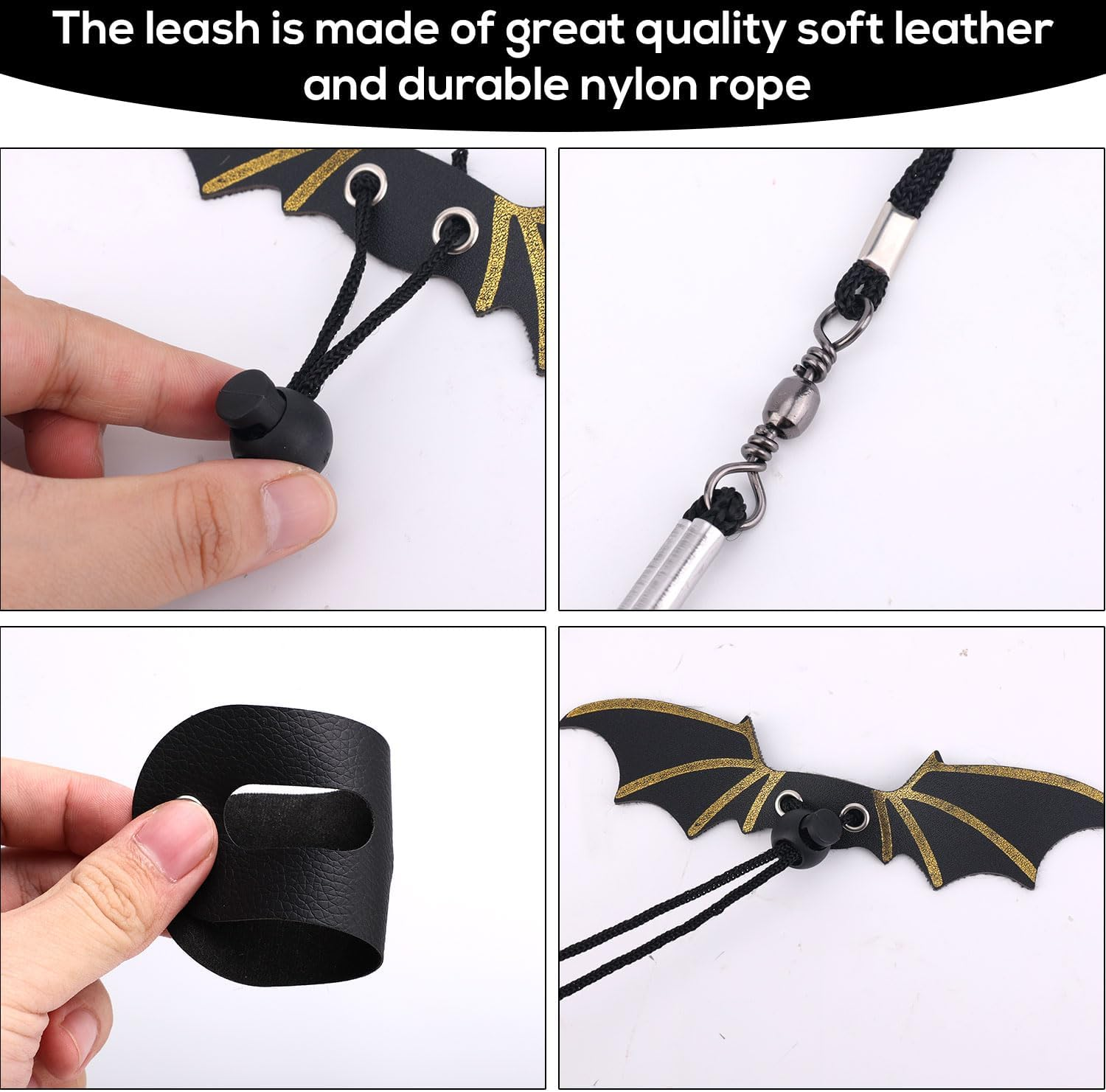 Bearded Dragon Backpack and Leash with Wings, Adjustable Lizard Leash Reptile Harness Pet Reptile Backpack with Wing Accessories for Outdoor Walking Travel Rest image number 1