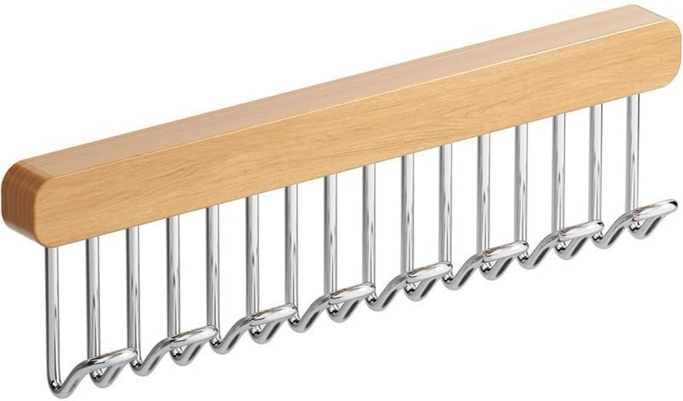 AIMALL Sling Hook Hanger &ndash; Multi-Functional Wave Hanger for Underwear, Vests, and Kitchen Items &ndash; Solid Wood Pull-Out Hanger with 8 Hooks image number 6