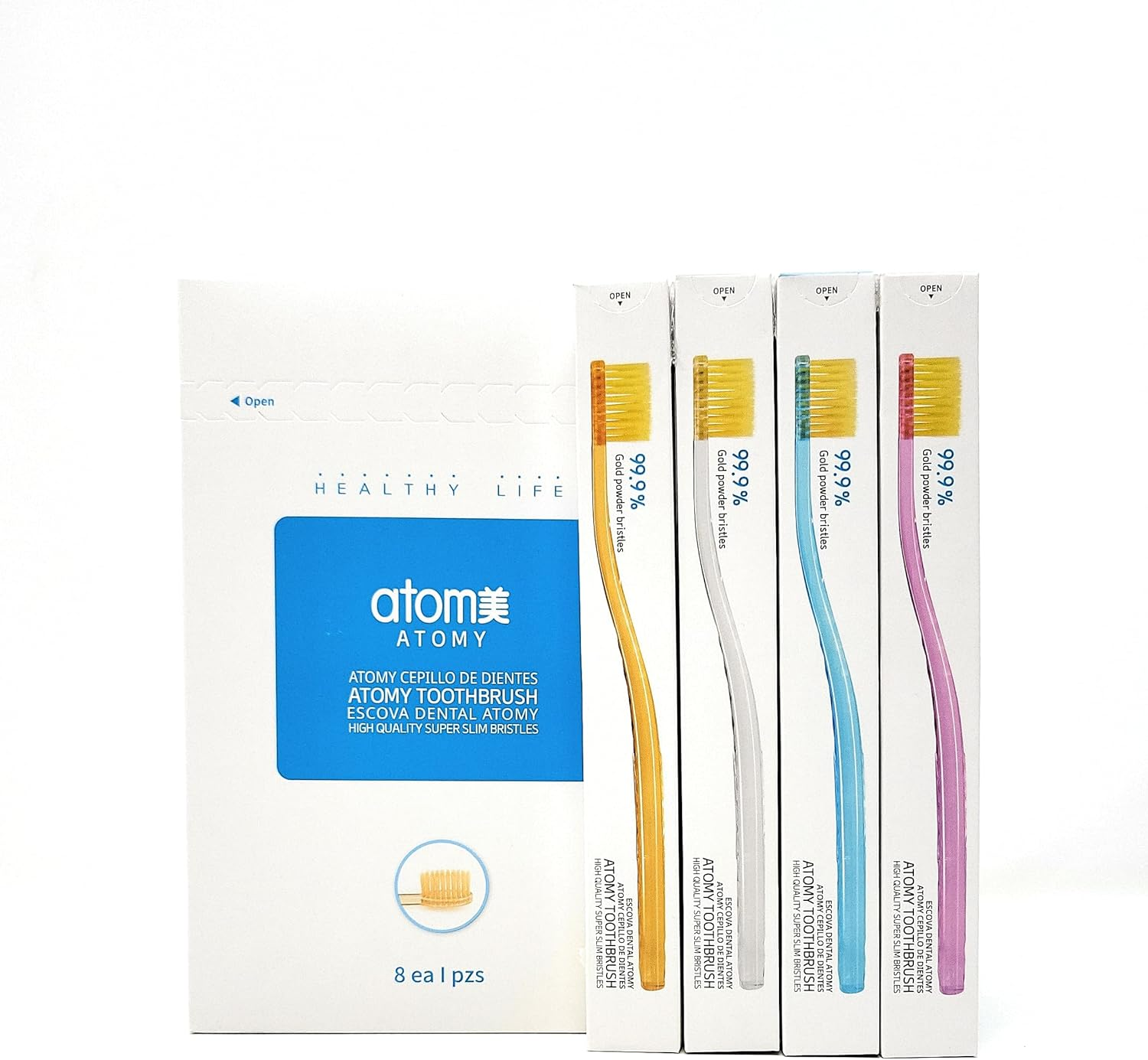 Atomi Atomy Atom美 White Antibacterial Toothbrush 8 Pack