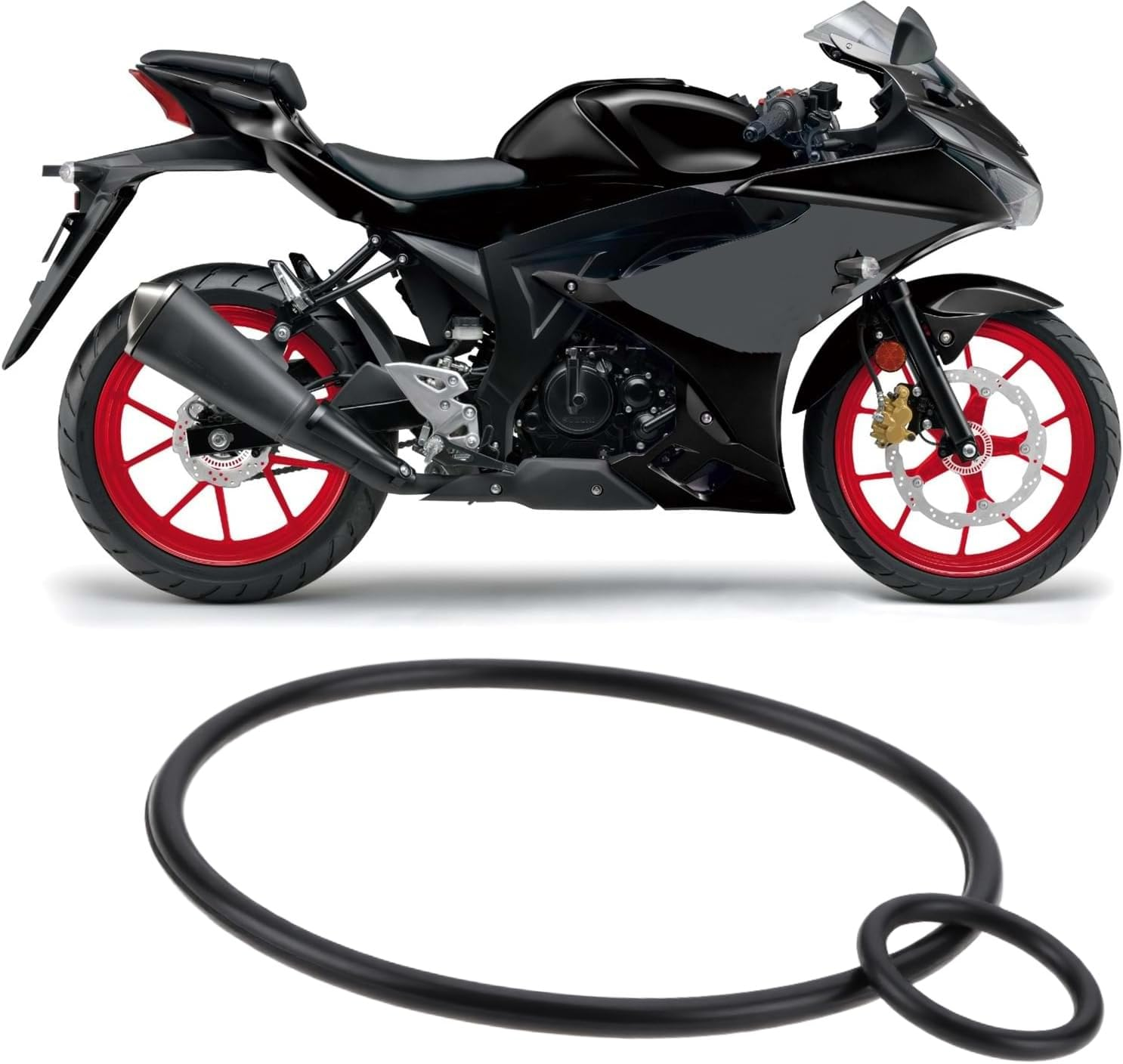 Emsea 10Pcs Oil Filter O-Rings 09280-54001-000 09280-13010-000 Compatible with Suzuki GSXR125 RV125 DR125 DRZ400 image number 1