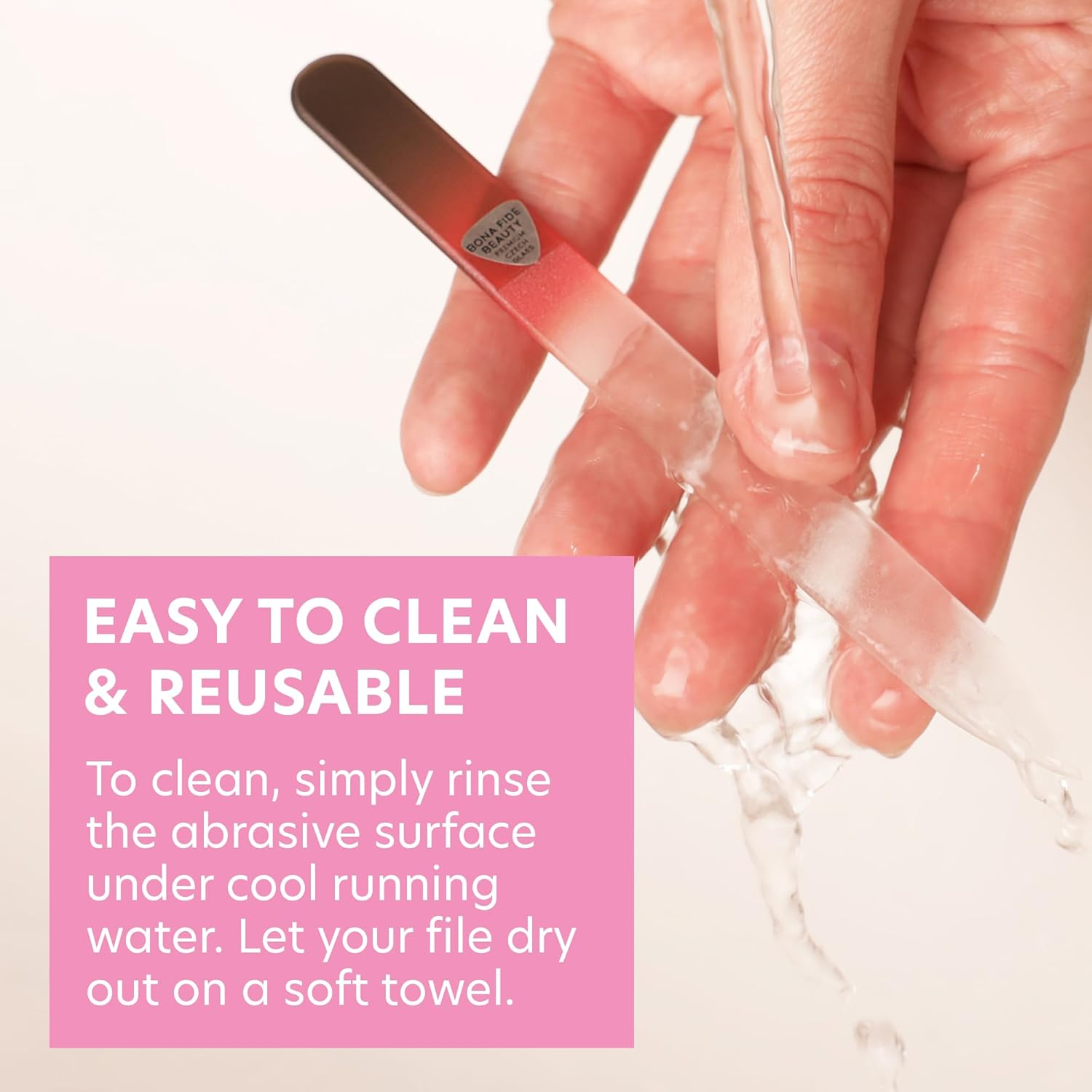 (Pearl Black and Pearl Red Combination) - Glass Nail File, Pearl Black Red Colour Combination, Czech Glass Nail File, Medium Size, Double Sided Glass File Etched Pointed (Black Red) by Bona Fide Beauty image number 6