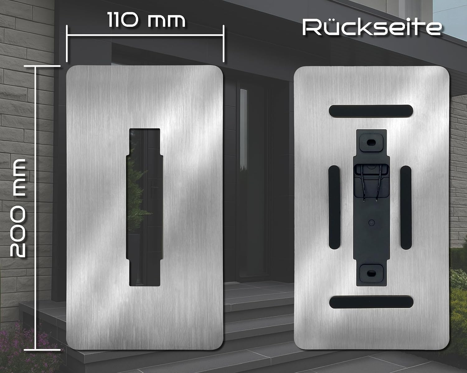 Baron Design | Stainless Steel Cover | Accessory for Eufy Video Doorbell | E340, 2K HD, S330, C30, C31, Slim | Mount, Shield, Plate for Bell image number 5