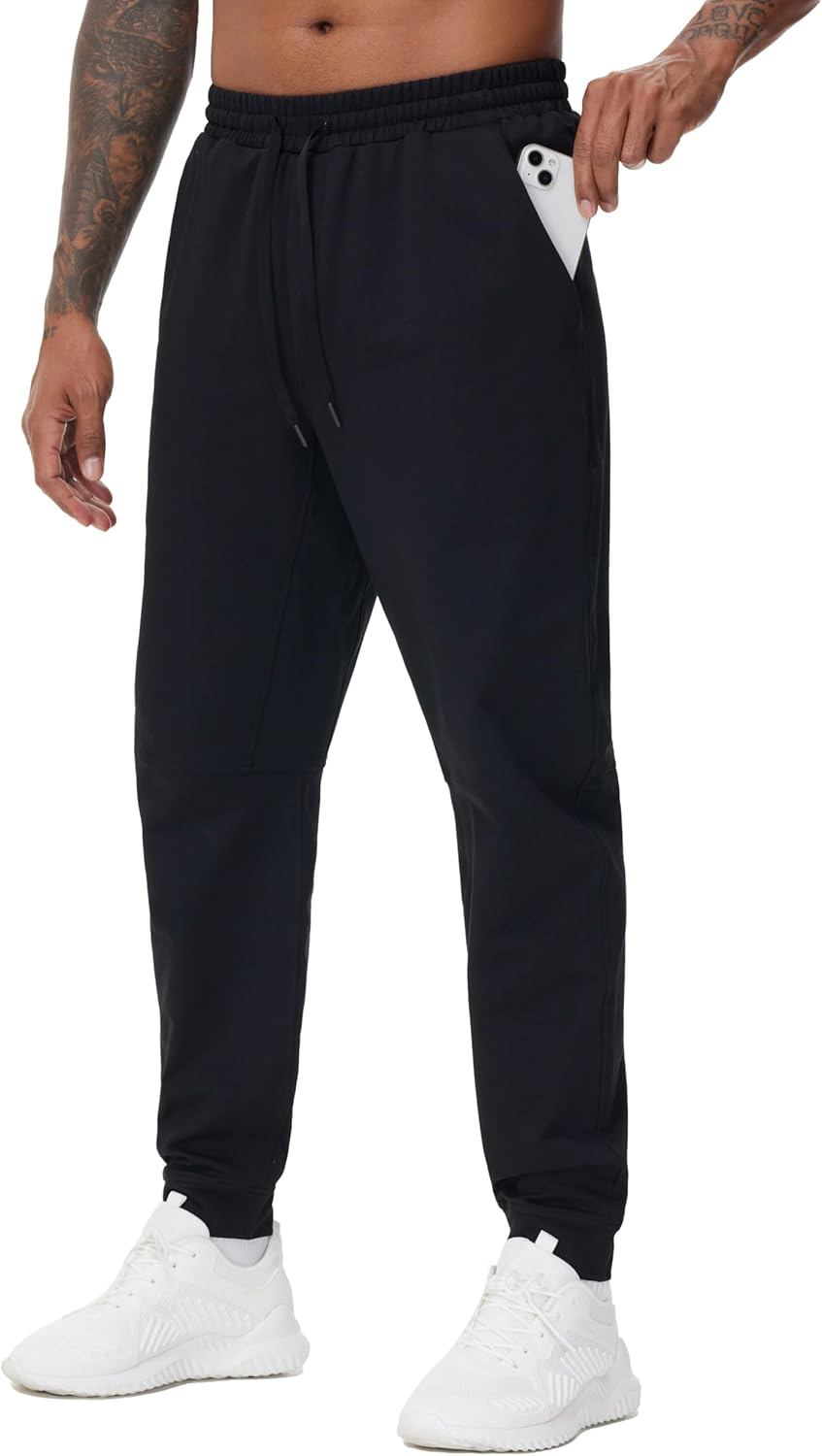 THE GYM PEOPLE Men'S Drawstring Workout Joggers Pants Lightweight Tapered Running Lounge Sweatpants with Pockets