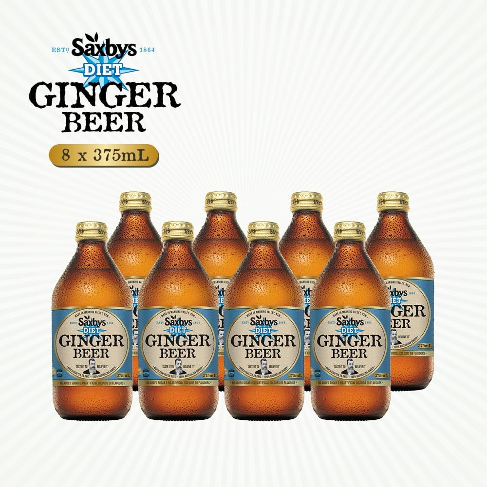 Saxby'S Diet Ginger Beer 8 Pack 375Ml image number 4