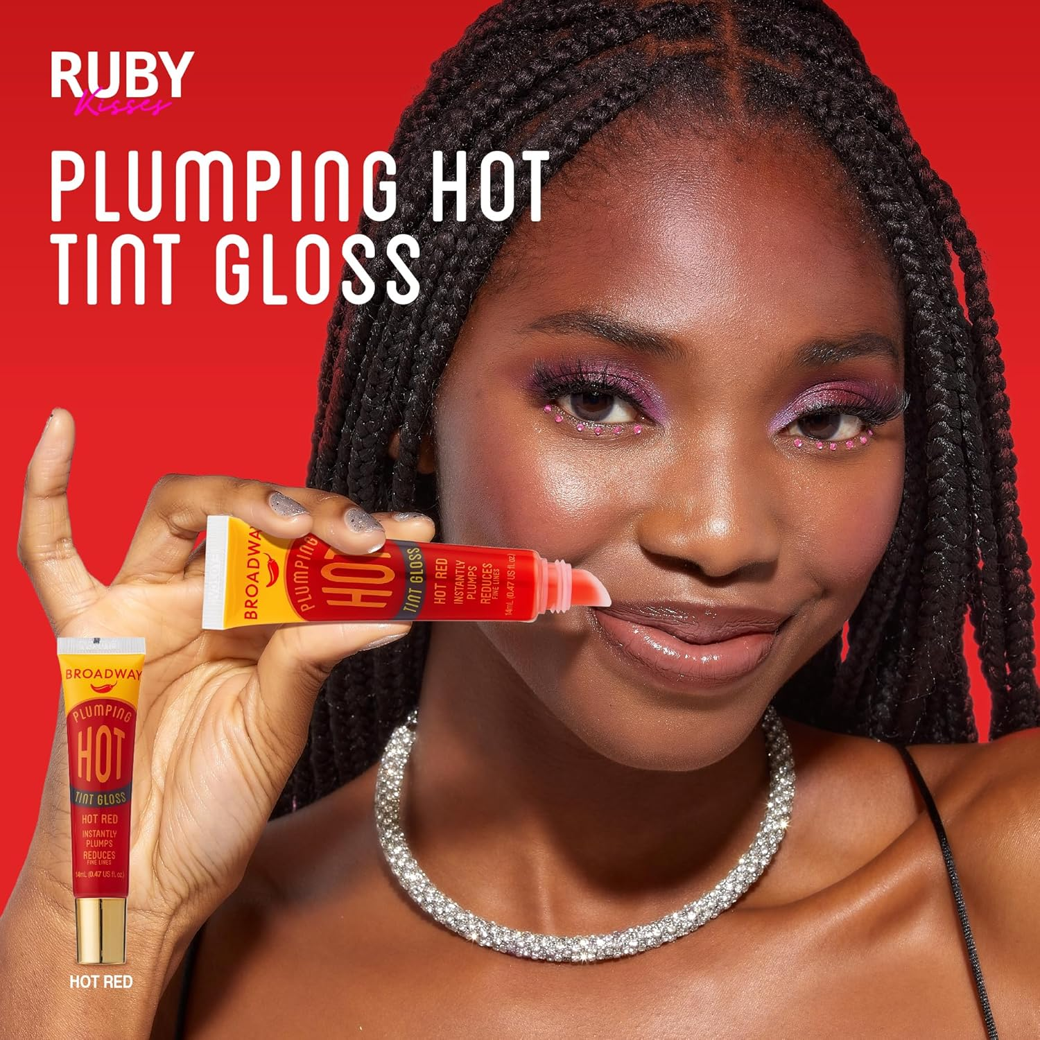 Ruby Kisses Broadway Vita-Lip Tinted Lip Gloss (9 Pack) Ultra-Hydrating, Nourishing, Soothing Formula with Vitamins, High-Shine Non-Sticky Lip Balm with Rosehip+Coconut Oil, Pink, Red & Brown Shades image number 3