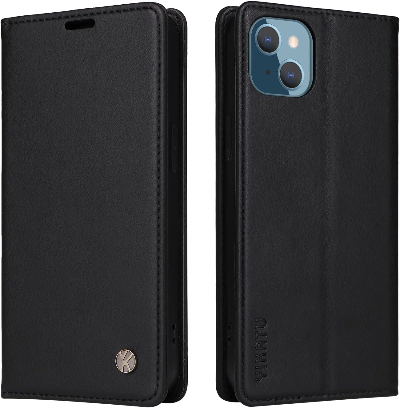 YBFJCE Case for Iphone 16E PU Leather Wallet Cover, Flip Folio Case with Card Holders,Magnetic Phone Cover Compatible with Iphone 16E,Black