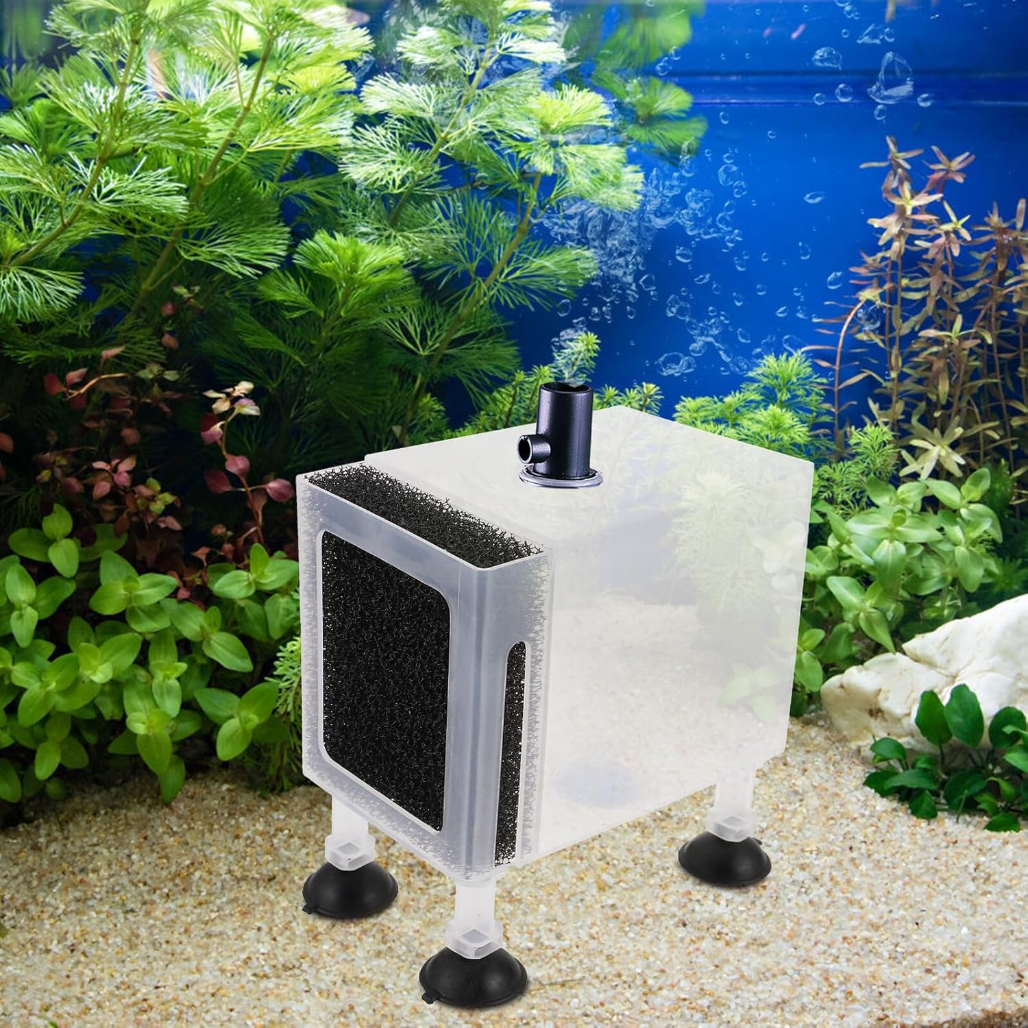 Wear-Resistant Plastic Pump Case with Filter Protection Box Transparent Large Outdoor Water Pump Container for Aquarium and Fish Tank Filtration image number 6