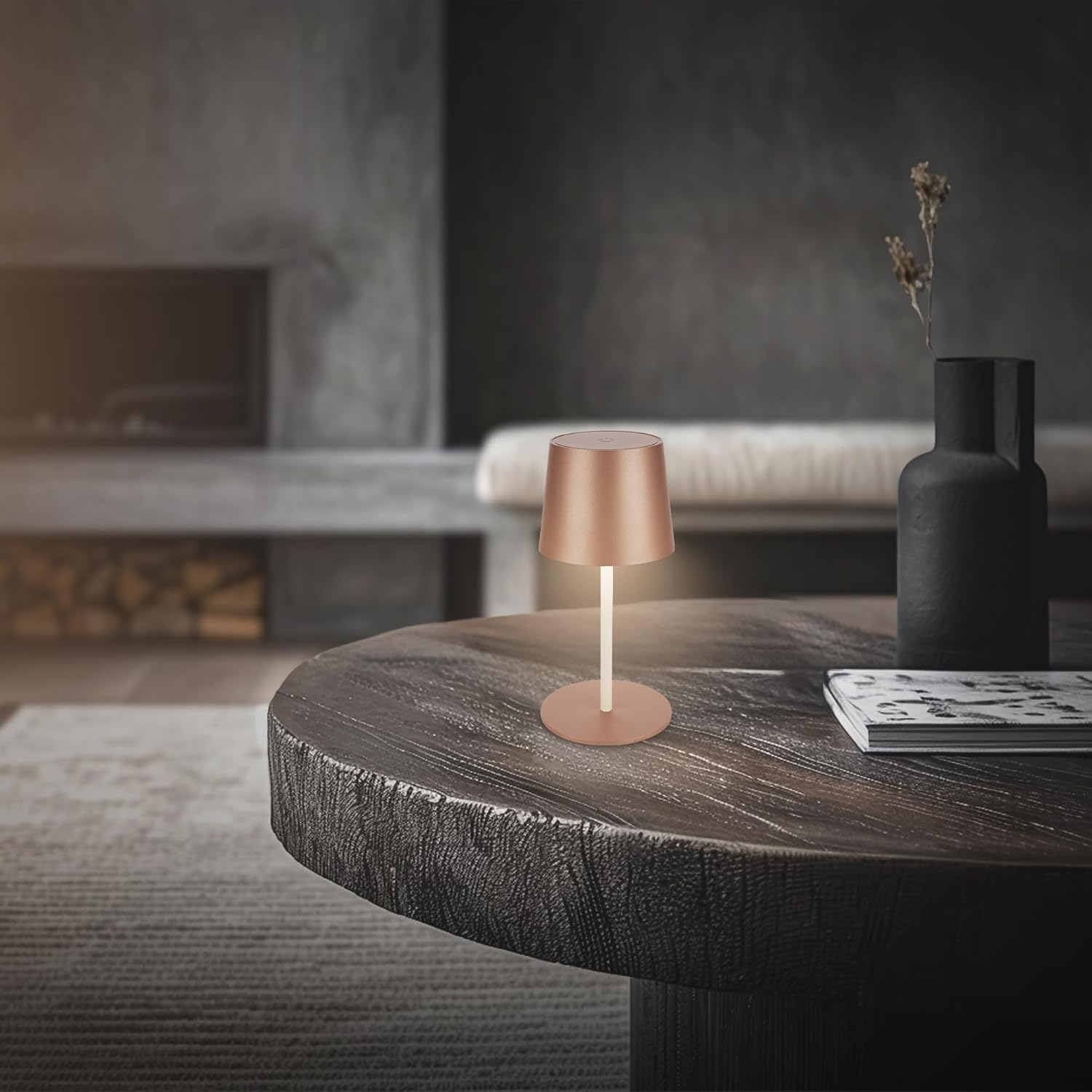 BRILONER - LED Table Lamp Wireless IP44 with Touch, Dimmable, Battery & Light Source Exchangeable, Bedside Lamp, Reading Lamp, LED Lamp, Camping Lamp, Table Lamp, Battery Lamp, Outdoor, 11 X 34.5 Cm image number 1