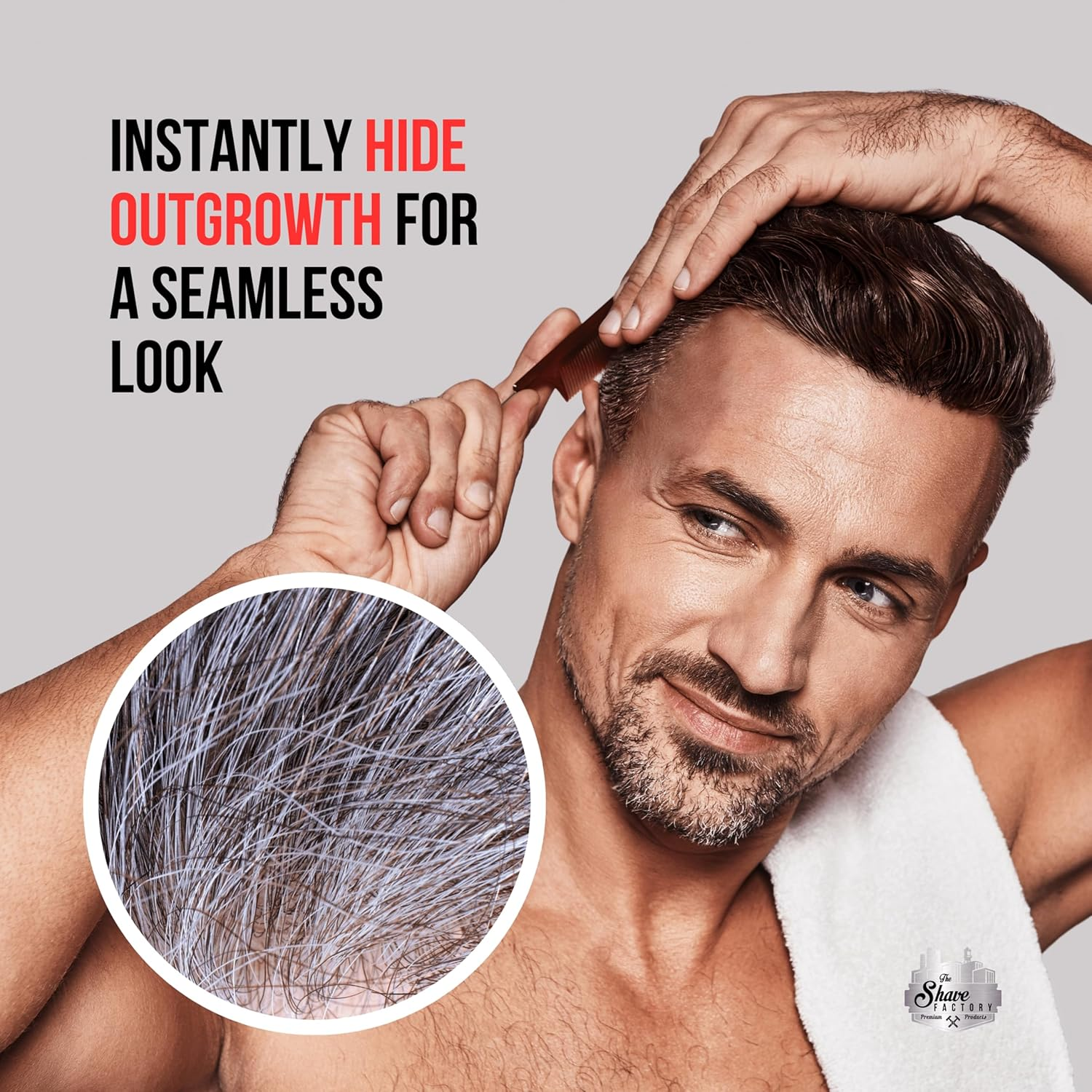 Hair Magic Retouch Root Concealer Light Brown, Instant White Hair Cover image number 3