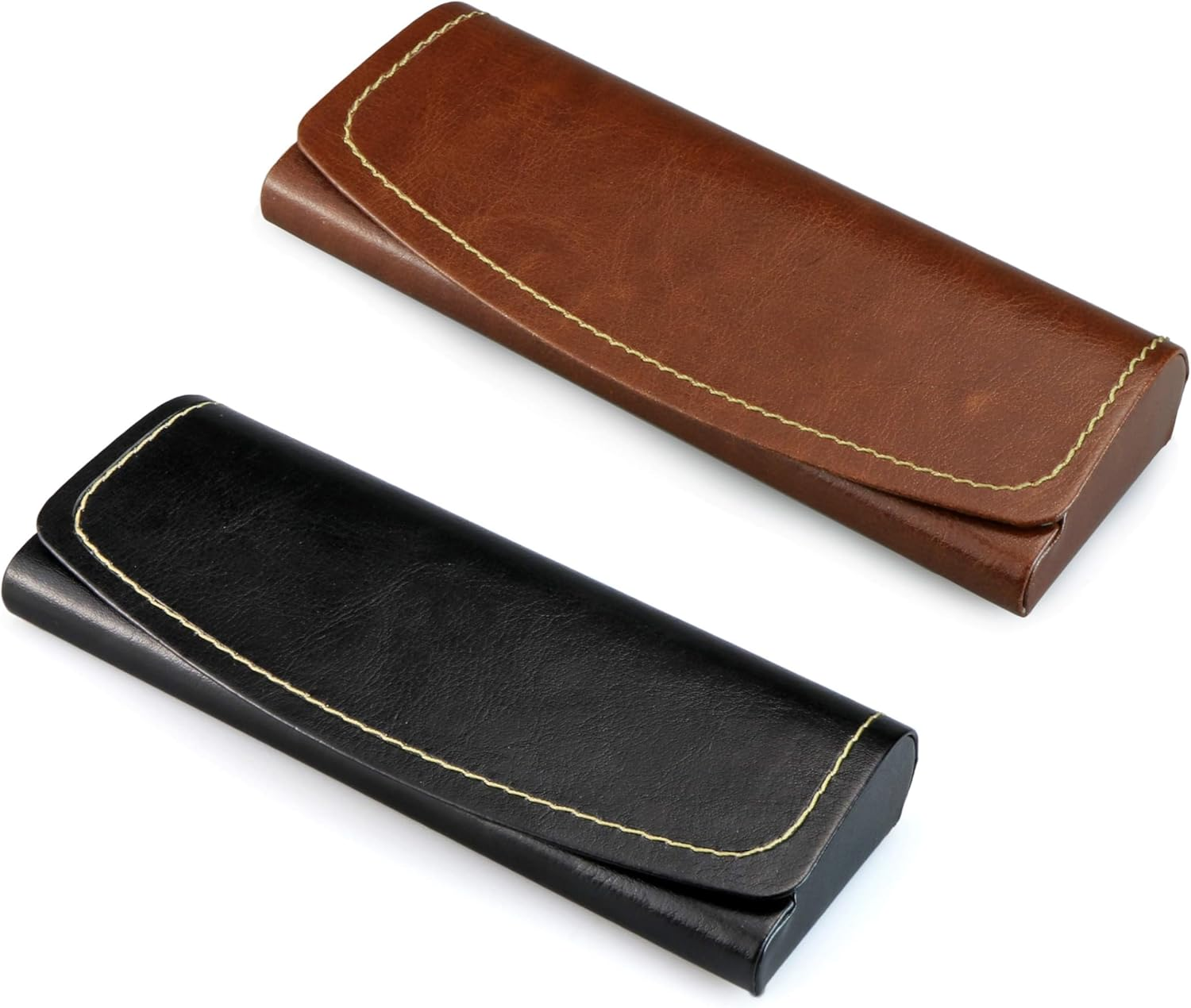 SVNXI Eyeglass Case Hard Shell, Portable Sunglass Case, Fashionable PU Leather Eyeglass Case, Lightweight