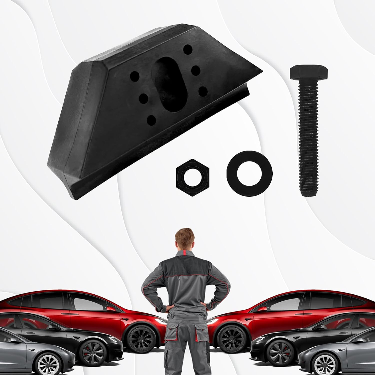 Car Battery Hold down Kit, Battery Hold down Base Clamp Battery Tie down with 304 Stainless Steel Bolt Kit Compatible with Select Chevy GM 14005061 image number 5