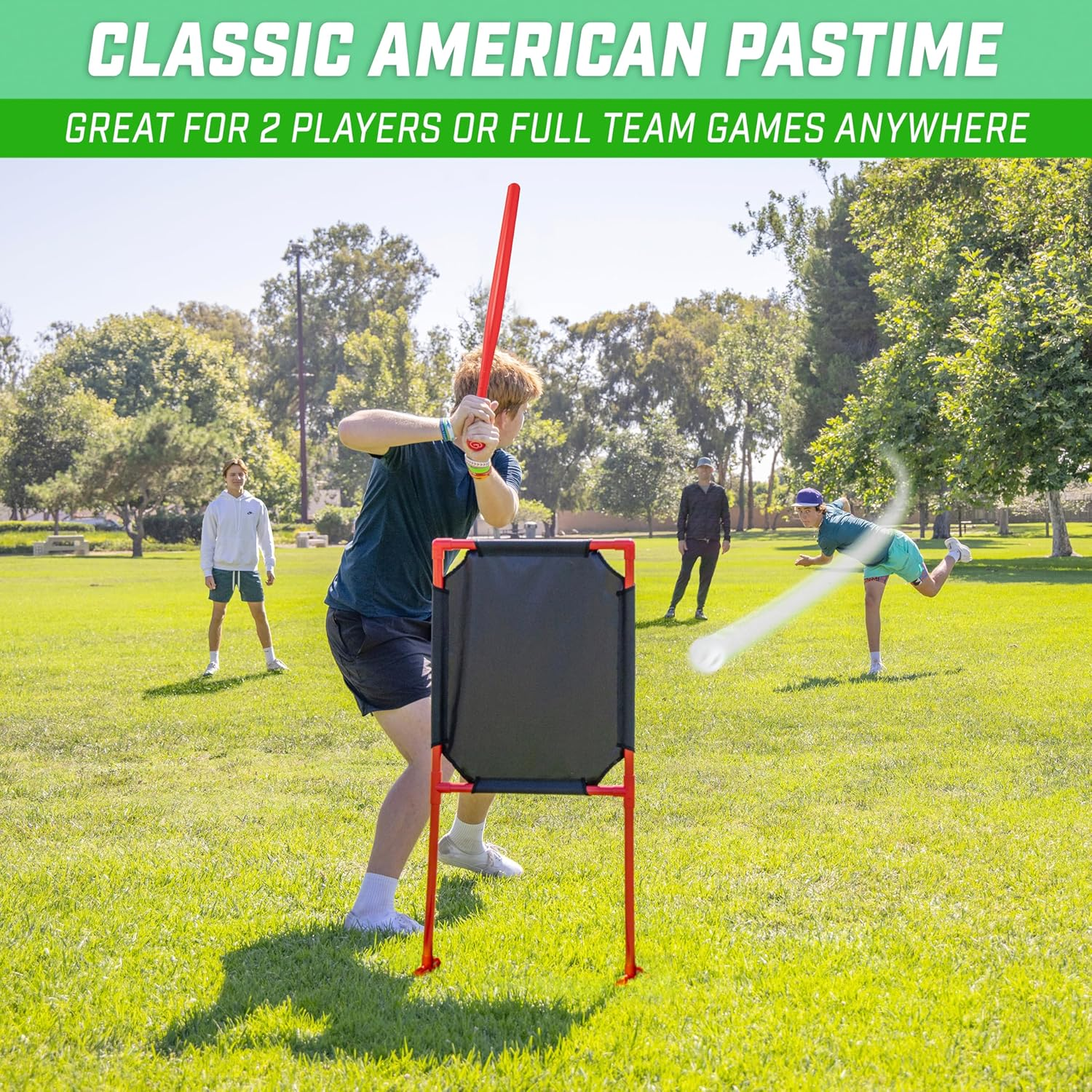 Gosports Lotball AIR Backyard Baseball Bat, Ball and Strike Zone Set - Plastic Baseball Game for Kids image number 3