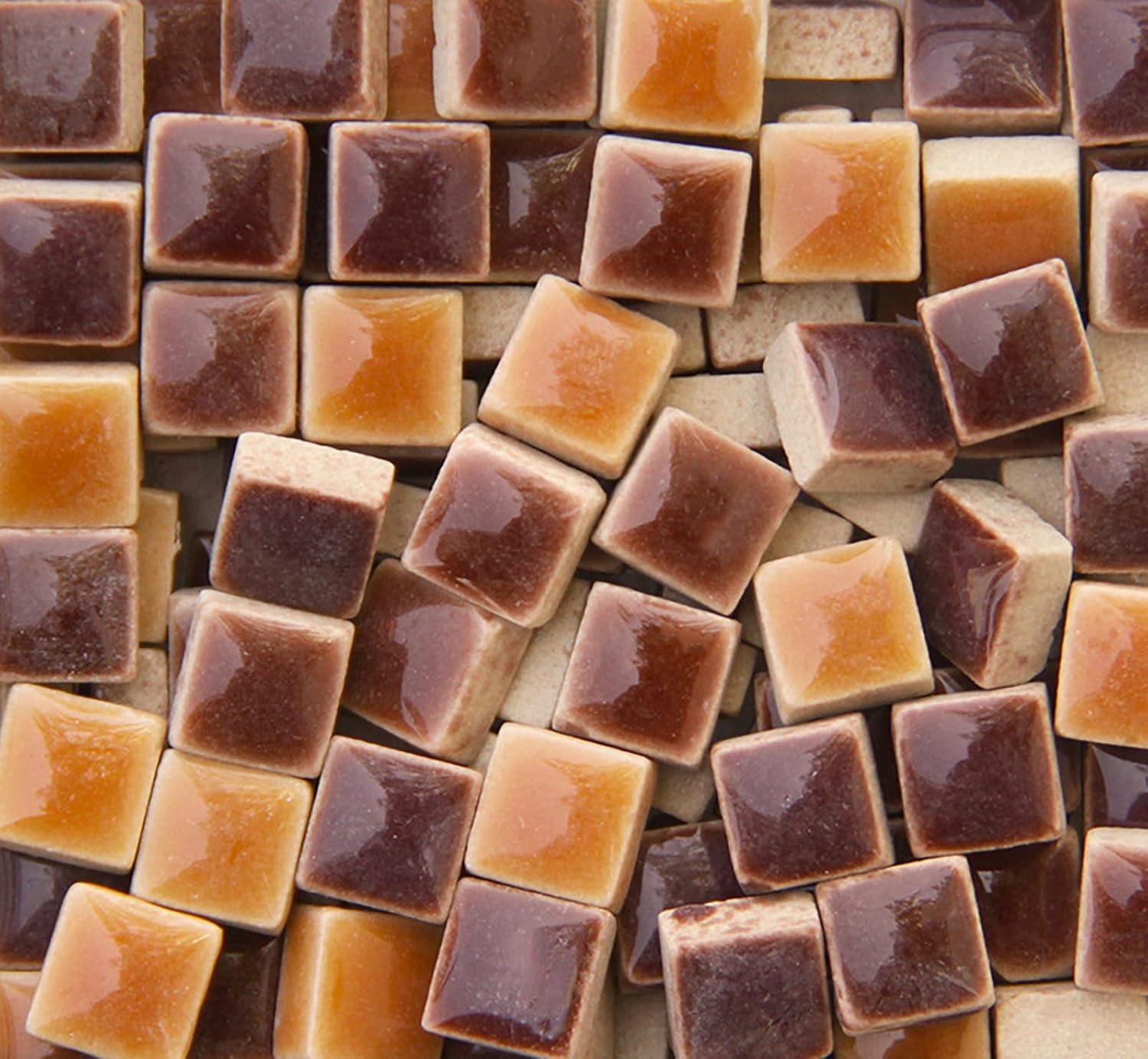 PINUO&KE 200 Pieces / 200 G Mosaic Tiles Square Ceramic Mosaic Mosaic Tiles Square 0.4X0.4 Inch Mosaic Pieces for Home Decoration, DIY Crafts, Mosaic Tile Projects - Blue Mix