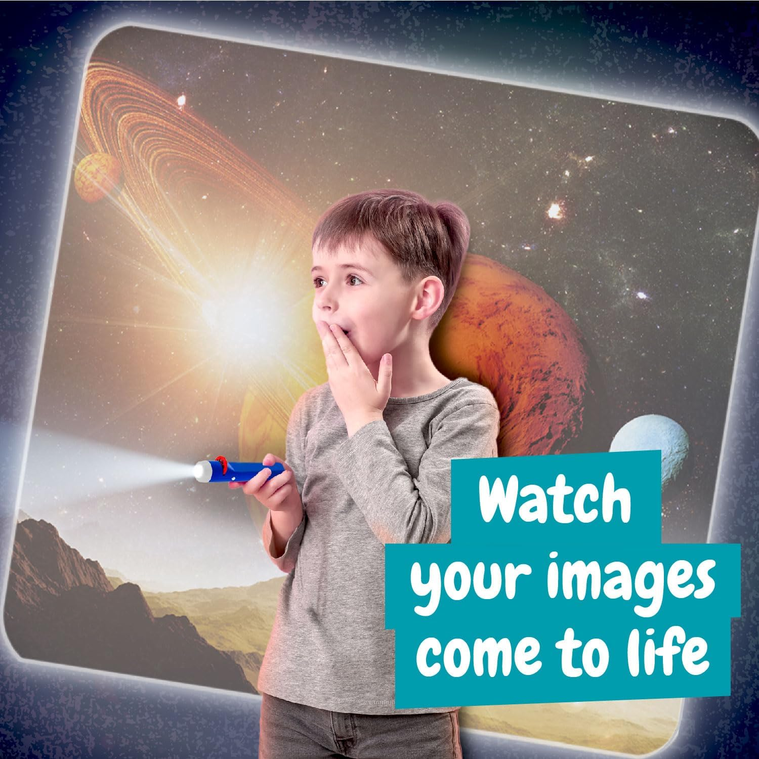Science4You Space Torch and Projector - Solar System Projector Torch, Explore the Universe, Galaxy Projector Light with Planets for Kids, Space Toys, Games and Gifts for 4 Year Olds Boys and Girls image number 5