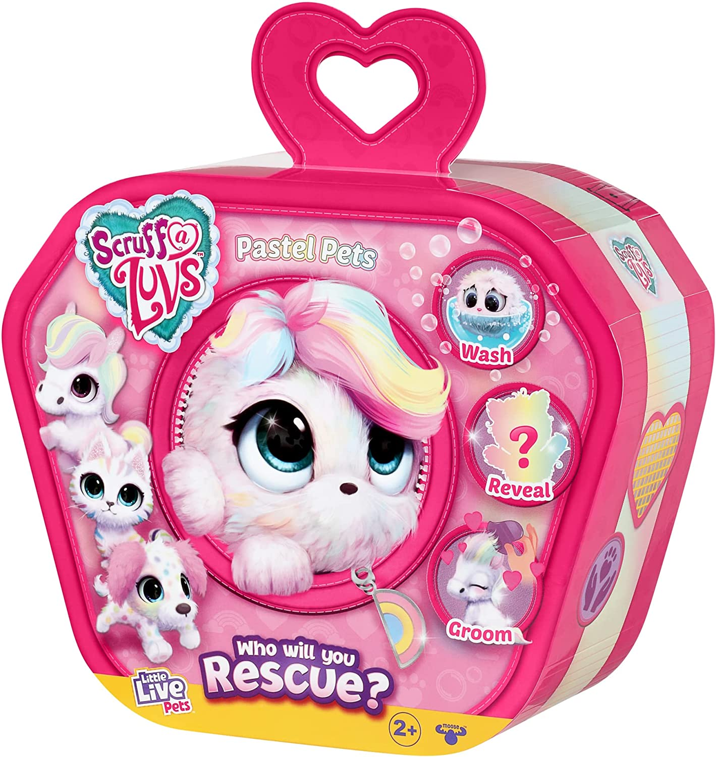 Little Live Pets Scruff a Luvs Mystery Animal Reveal. Wash, Groom and Rescue a Cute Pastel Rainbow Colored Plush Pet! Styles May Vary - Who Will You Rescue? image number 5