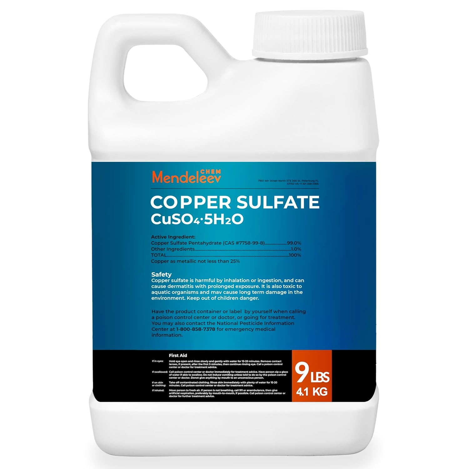 Copper Sulfate Crystals 9 Lb, Granular EPA Free image number 1