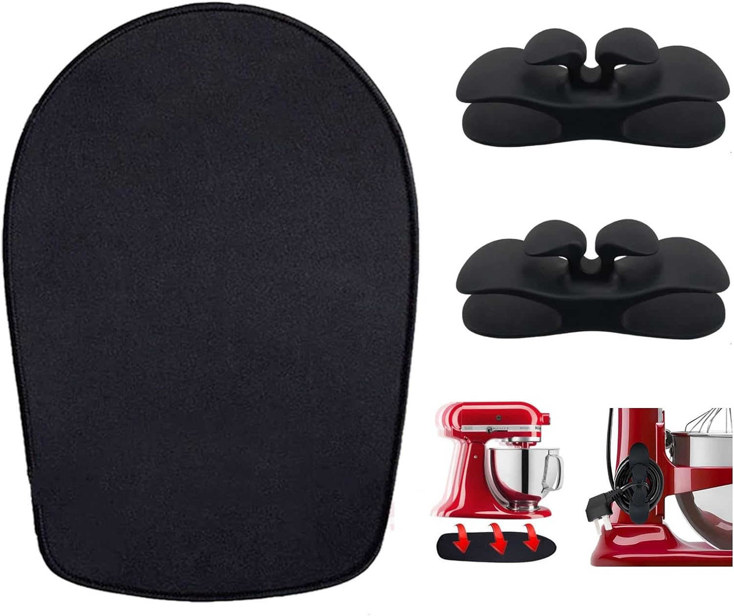 Mixer Mover Sliding Mats for Kitchen Aid Stand Mixer Slider Mat Pad Kitchen Appliance Slide Mats Pads Compatible with Kitchen Aid 5-8QT Professional Bowl-Lift Mixer